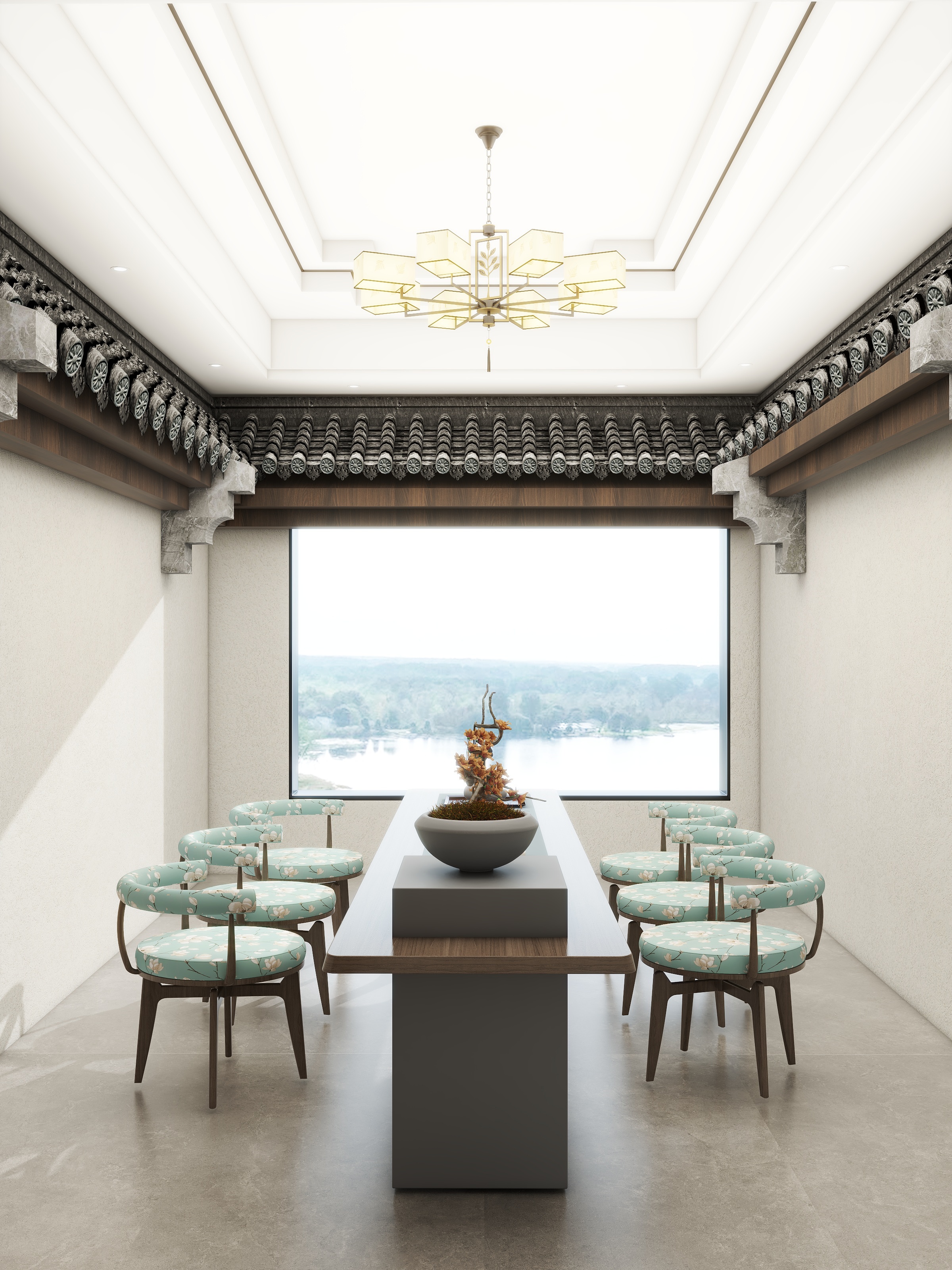 离以终-老年娱乐茶馆-装修设计方案