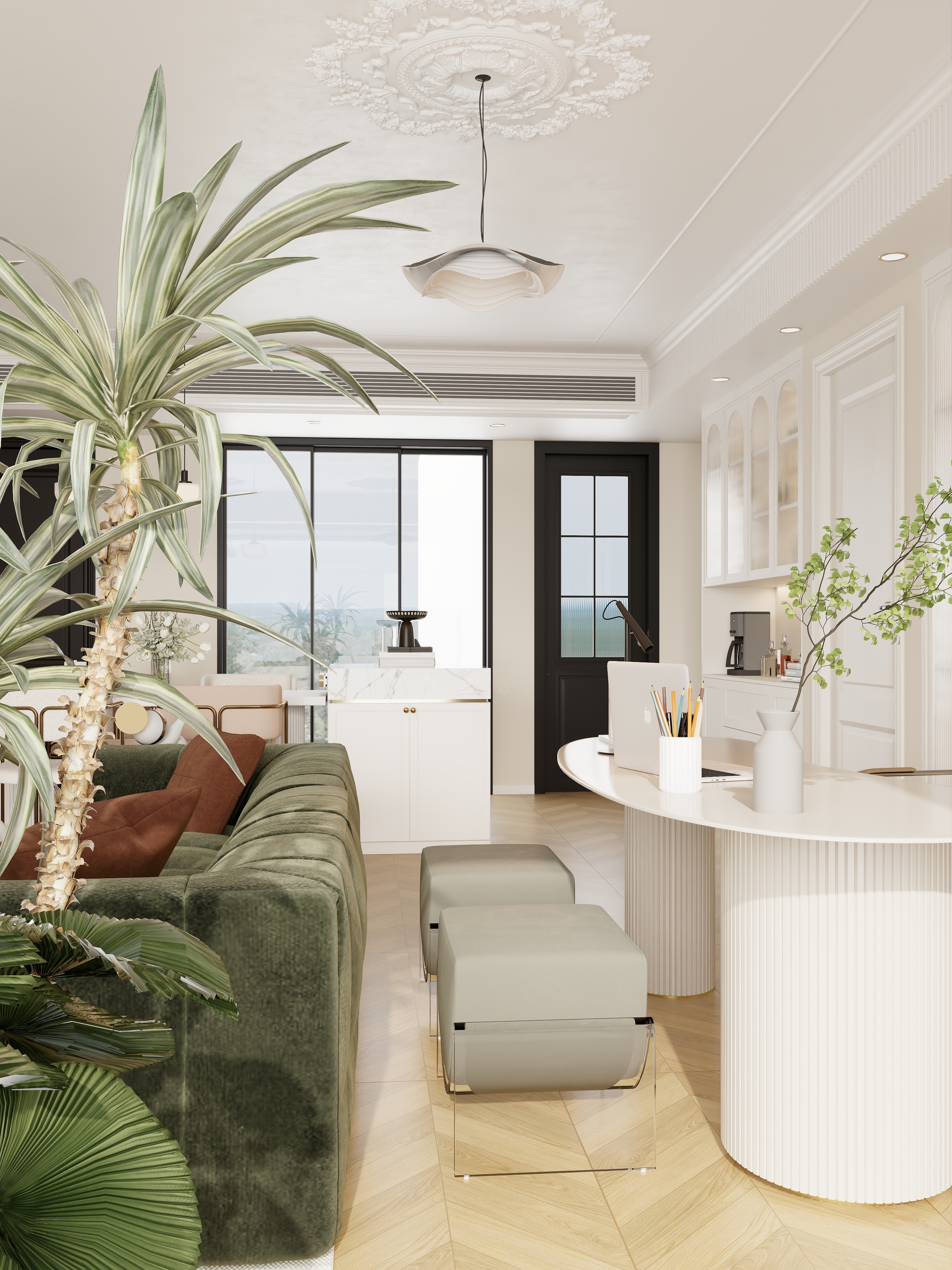 慕夜笙-【圣诞小屋】92m²法式奶油-装修设计方案