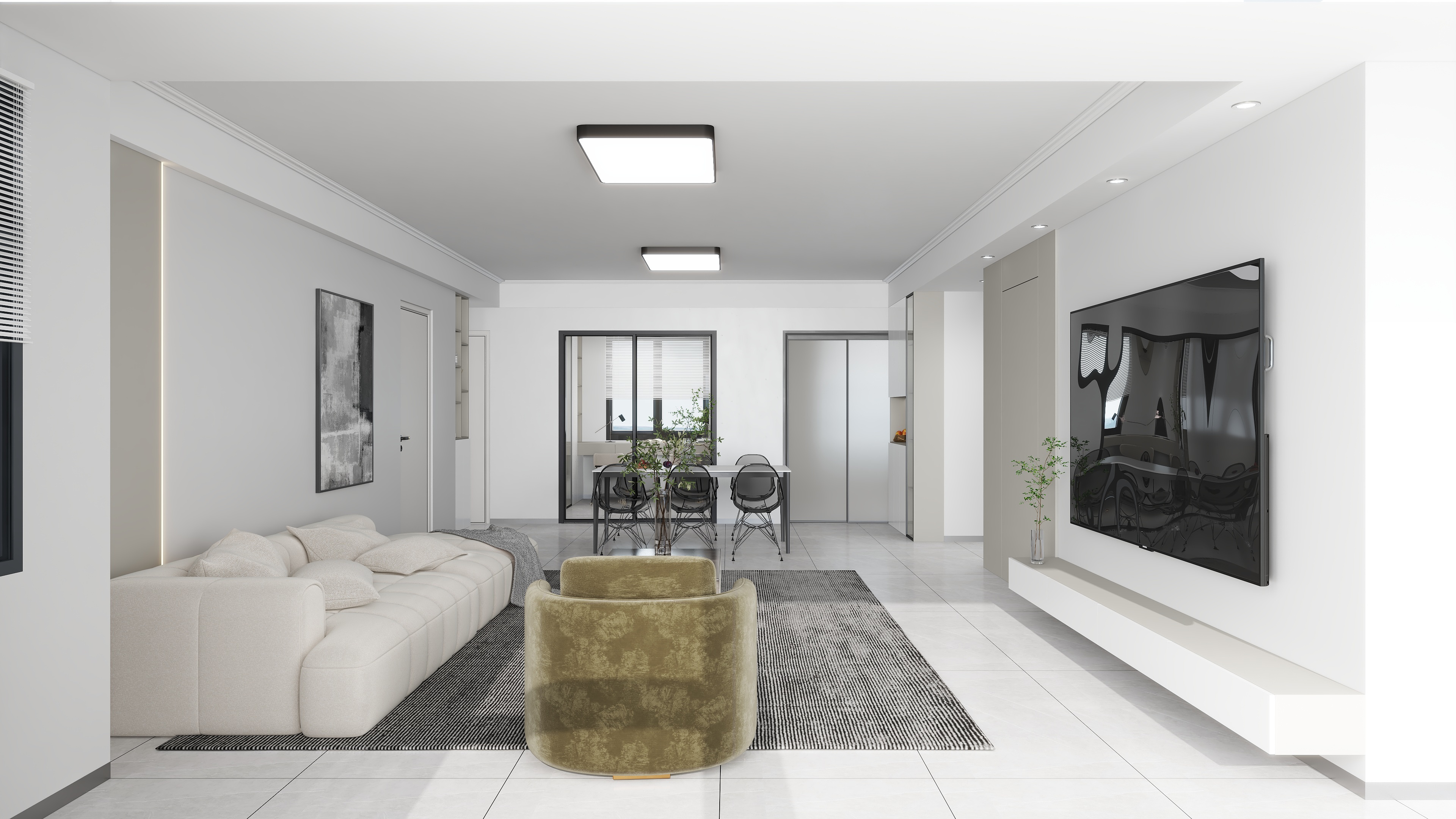 星空设计工作室Design-现代简约139㎡4室装修效果图