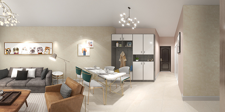 熊明洋697869-硬装专业等级考核户型-副本-装修设计方案