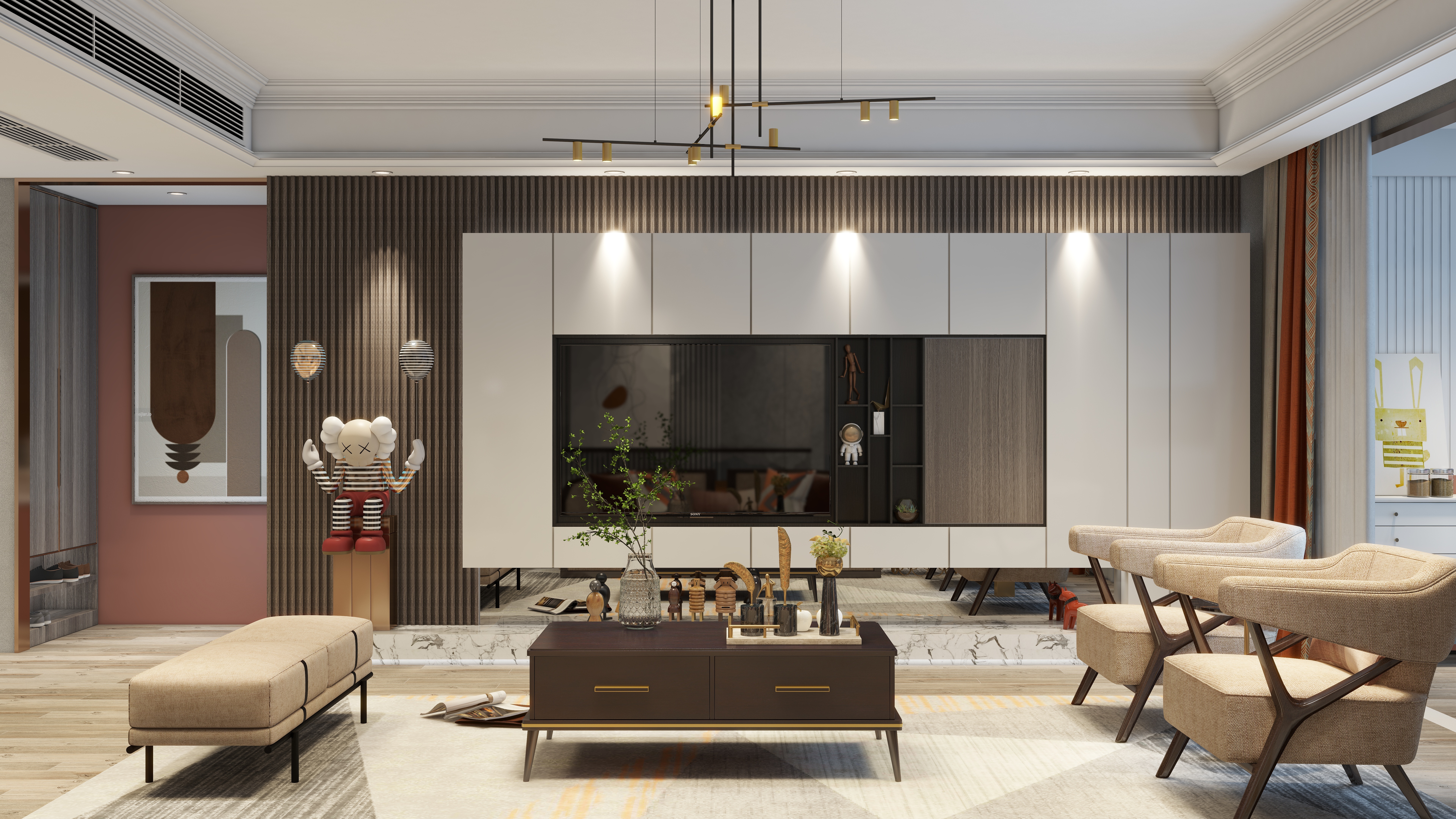 设计师-李森-170平现代四房-装修设计方案