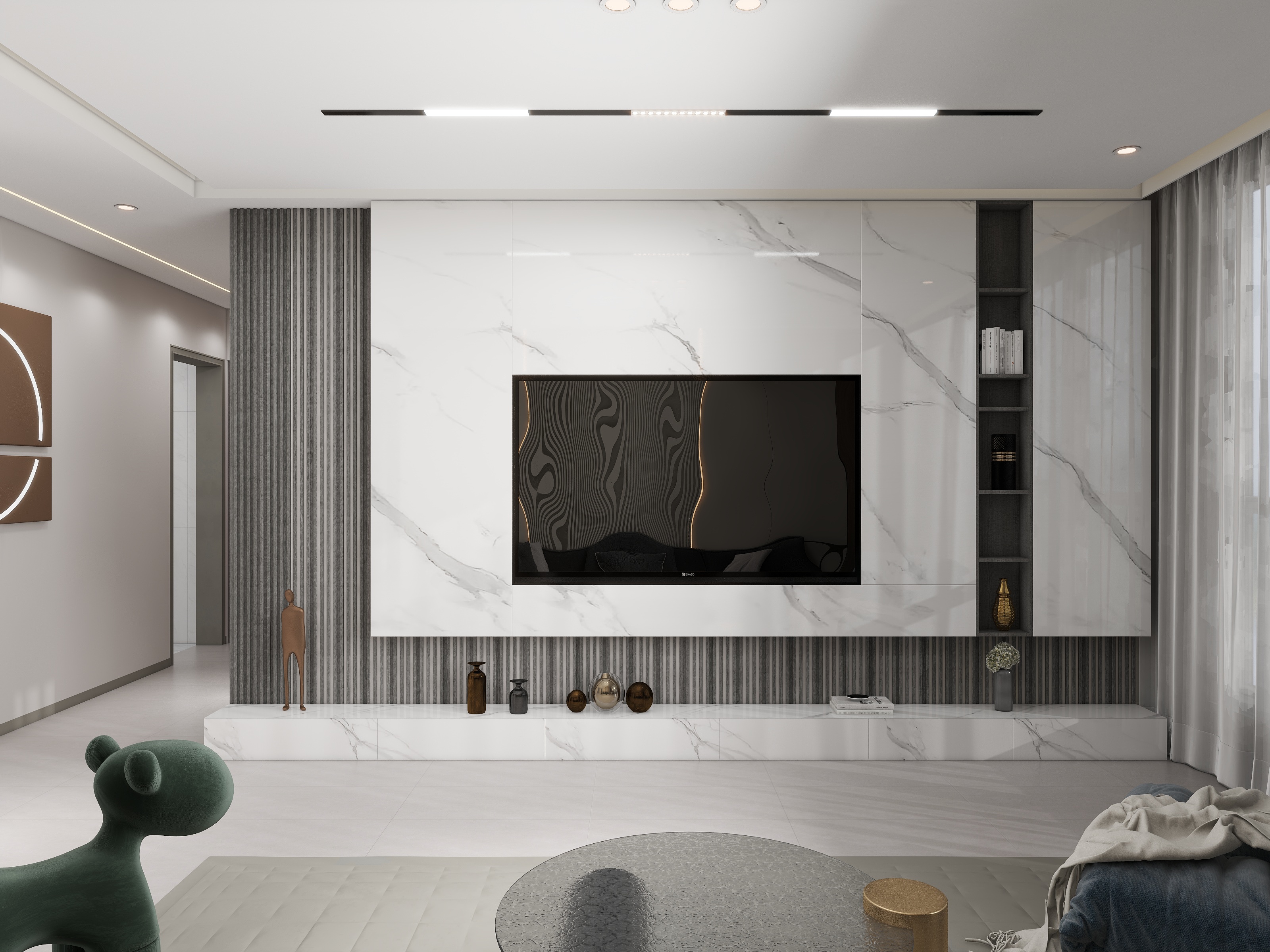 腾跃装饰设计-君安-观湖金城123.78平现代简约轻奢-装修设计方案