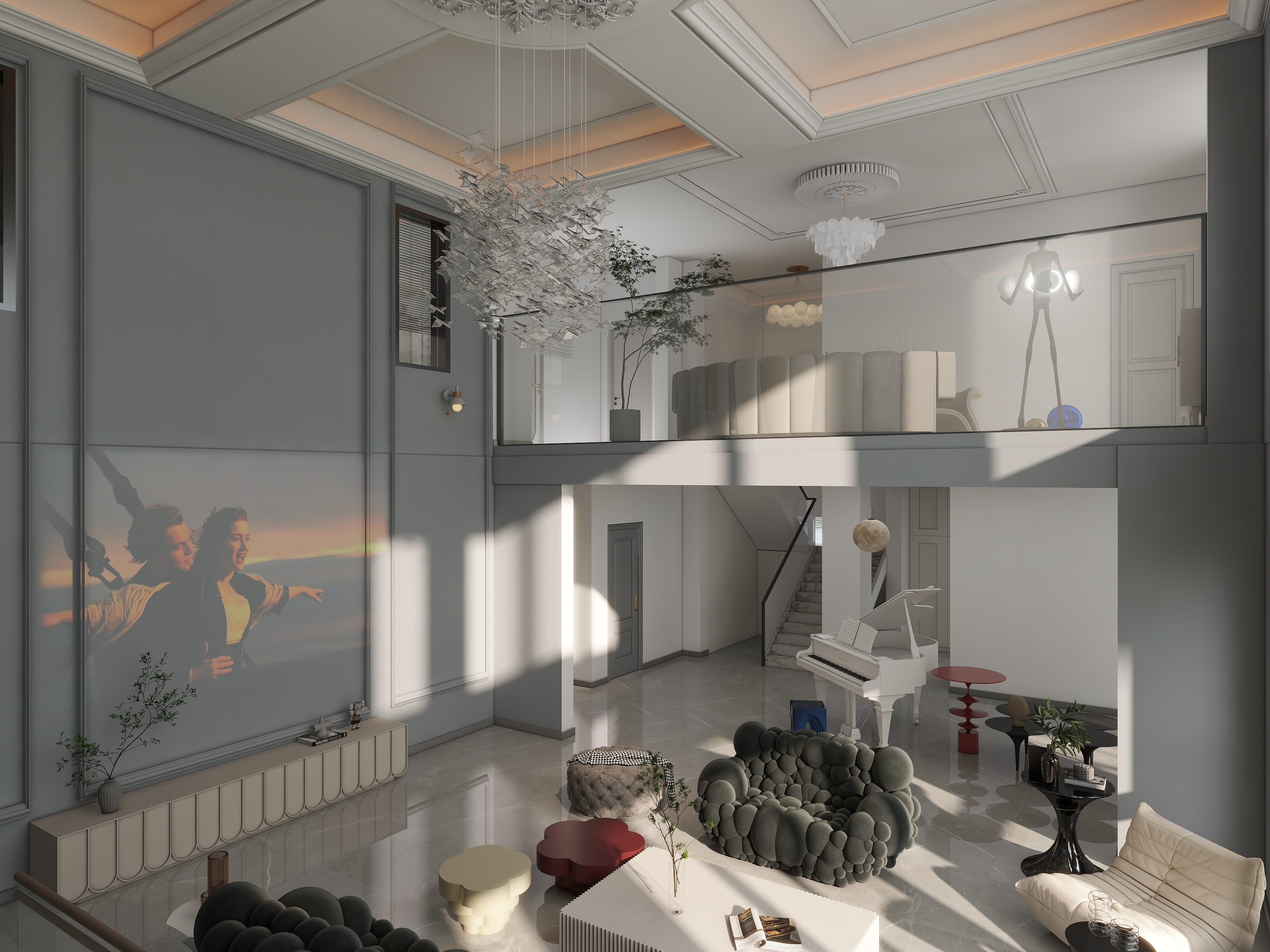 毛啊毛qvq-万科翡翠平面轻法式600方别墅-装修设计方案