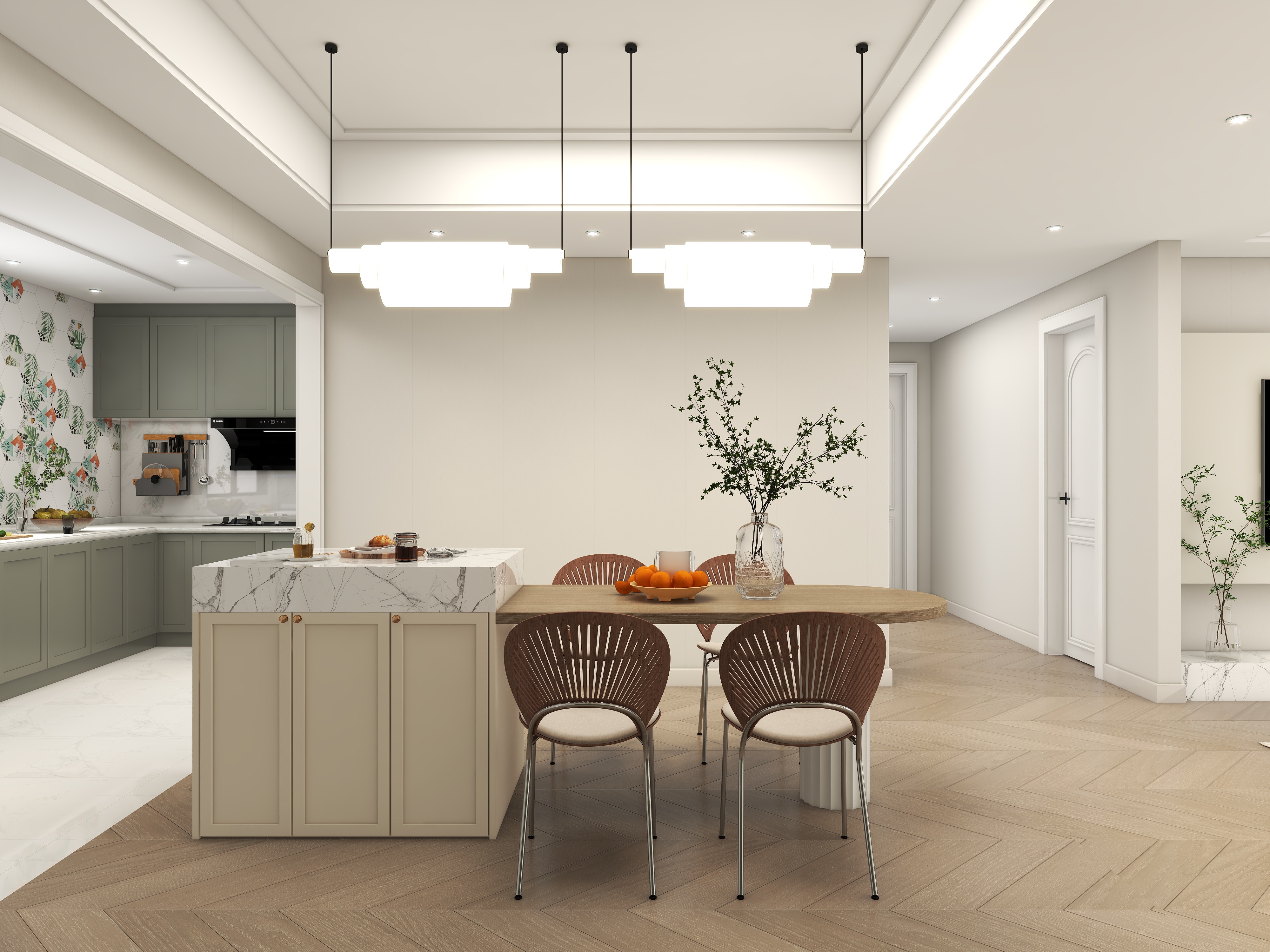 kuchao107-北欧风格-108㎡装修效果图