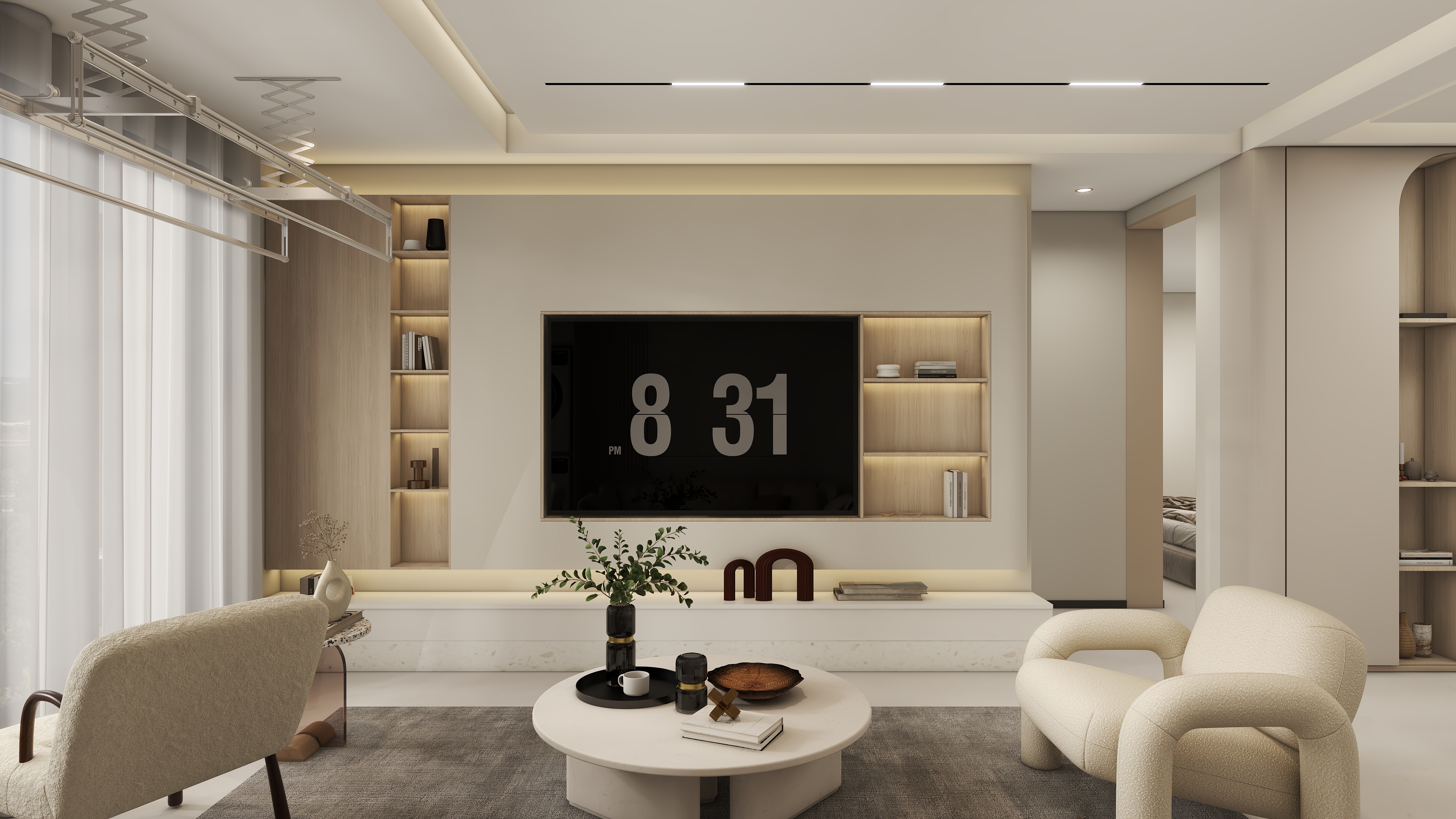 腾跃装饰设计-君安-观湖金城111.8平奶油风-装修设计方案