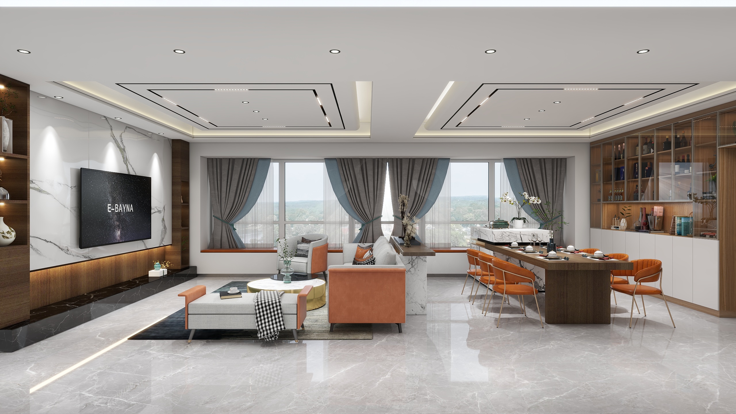 张朋-青岛海信依云小镇167㎡4室-装修设计方案