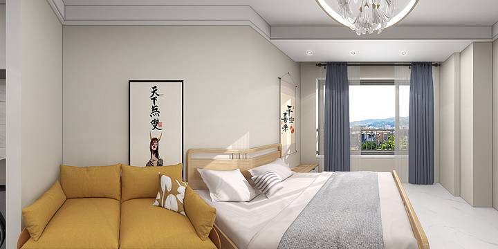 小张@设计-滨河左岸第一种户型-装修设计方案