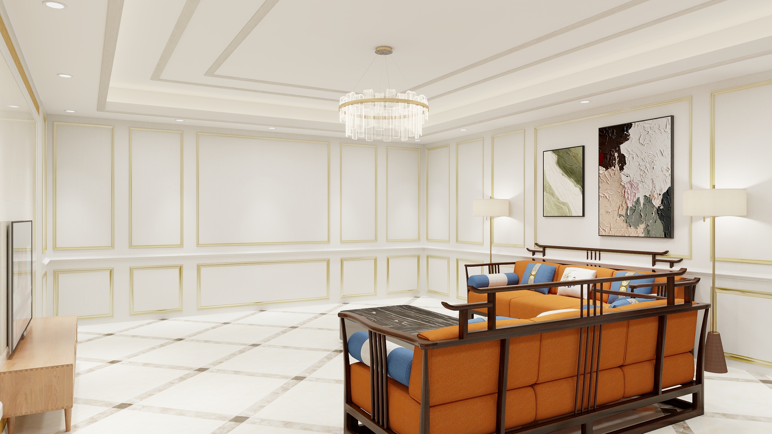 江西大学专业设计师戈文俊-轻奢-装修设计方案