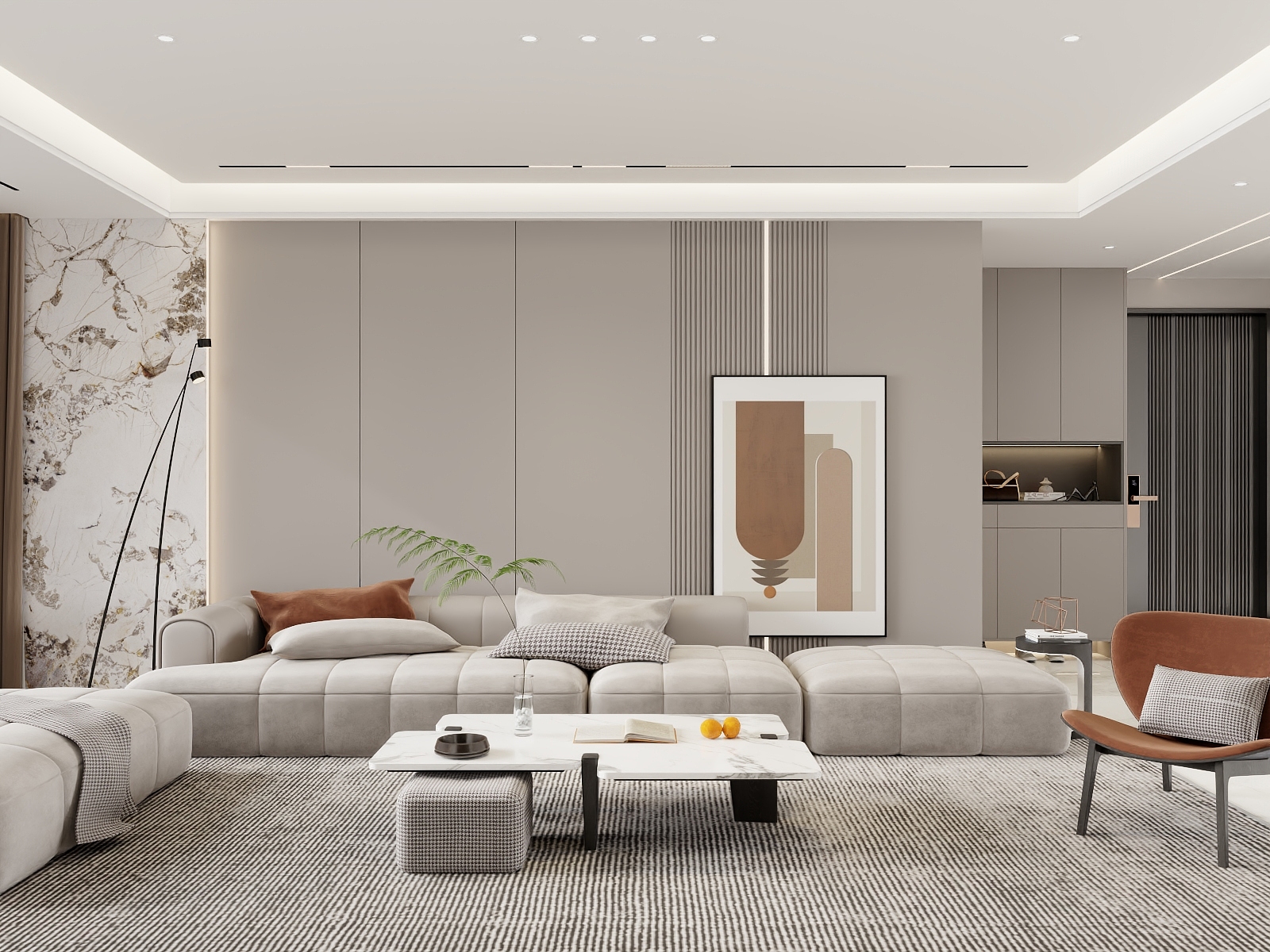 吴爽-现代轻奢风格装修效果图