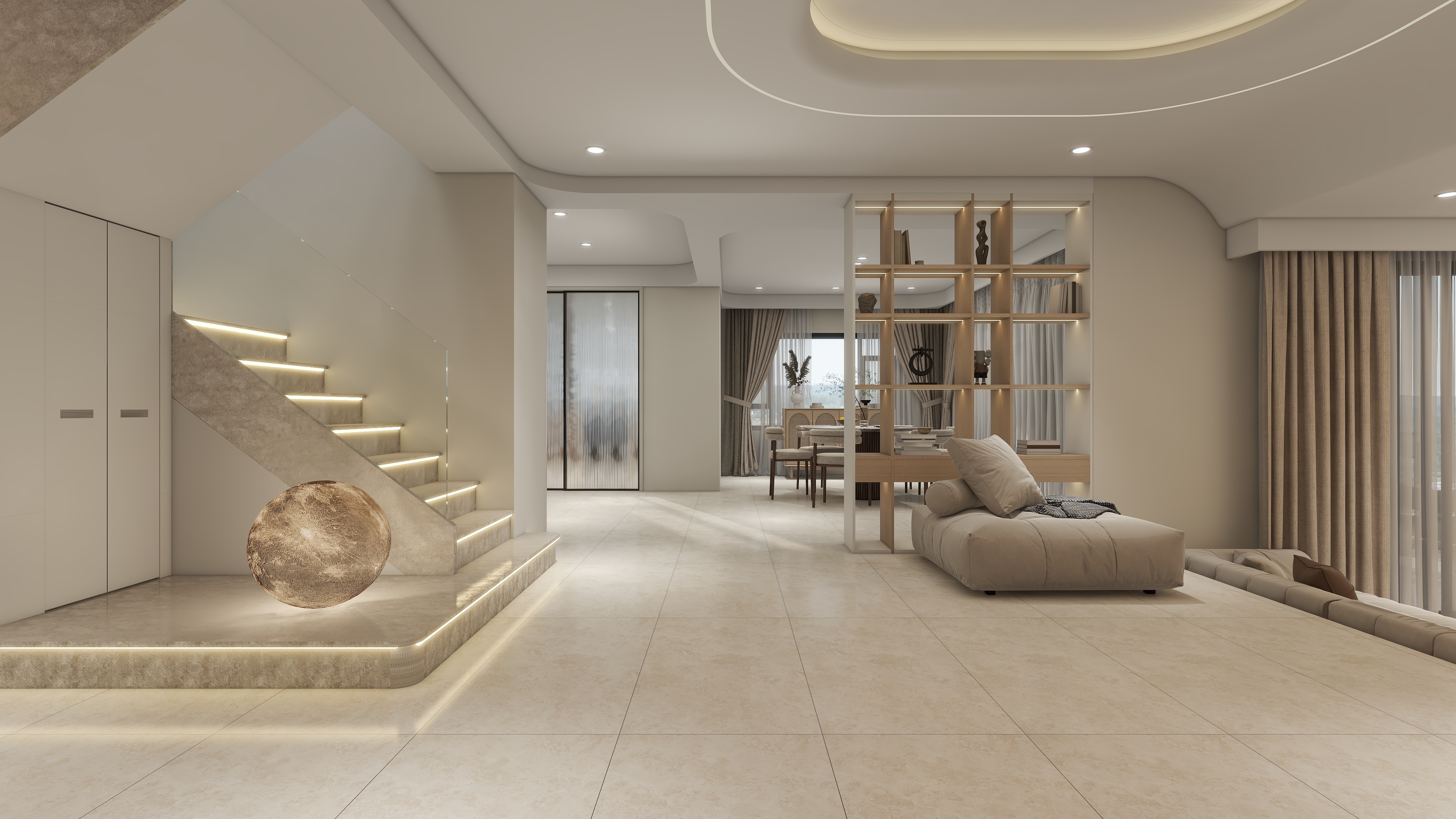 星空设计500一套-现代简约183㎡2室装修效果图