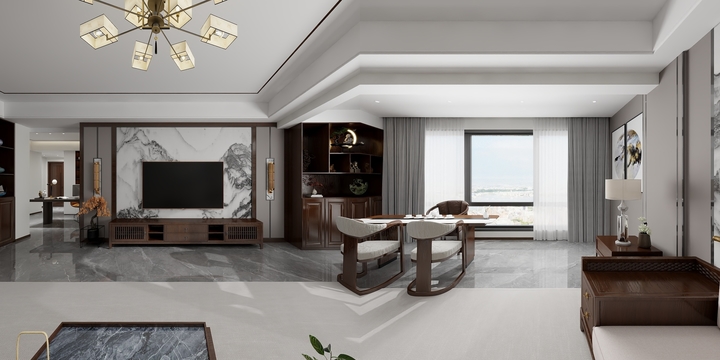 郴州丽莎-江山帝景 - 新中式风格-装修设计方案