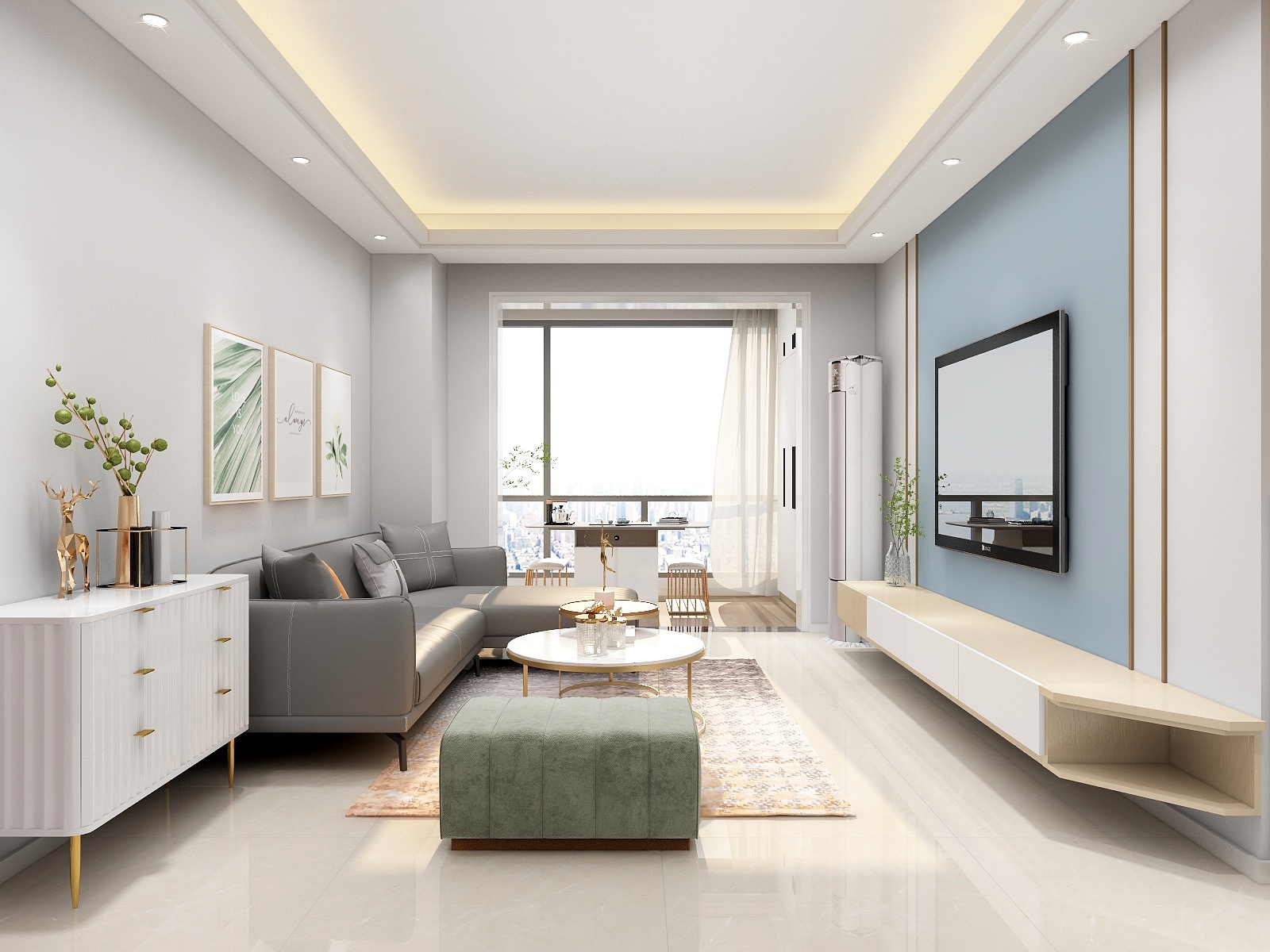 湛智华-现代轻奢89平2房 碧水天湾-装修设计方案