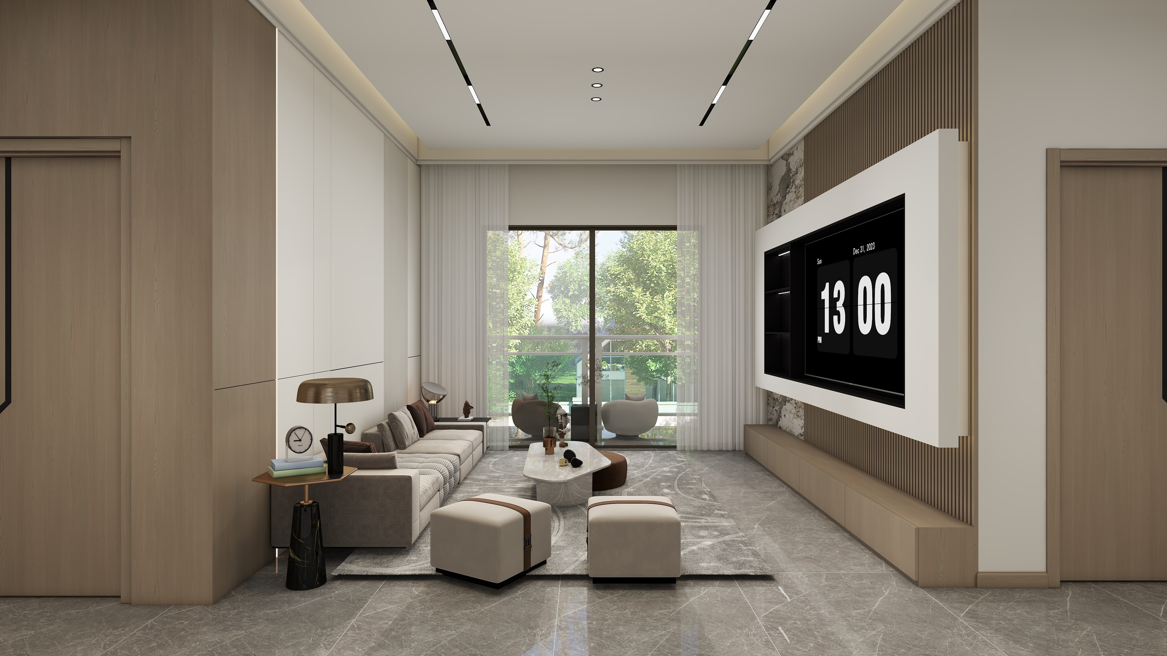 星空设计500-现代简约148㎡4室装修效果图