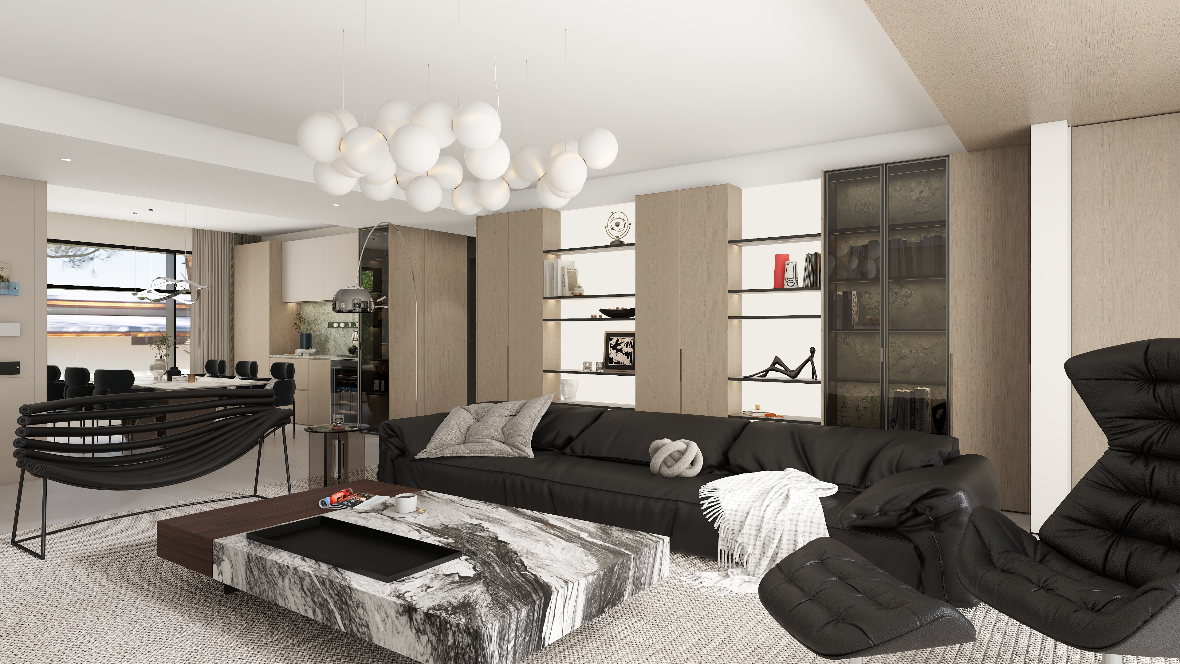 做完最后一套-192㎡3室装修效果图