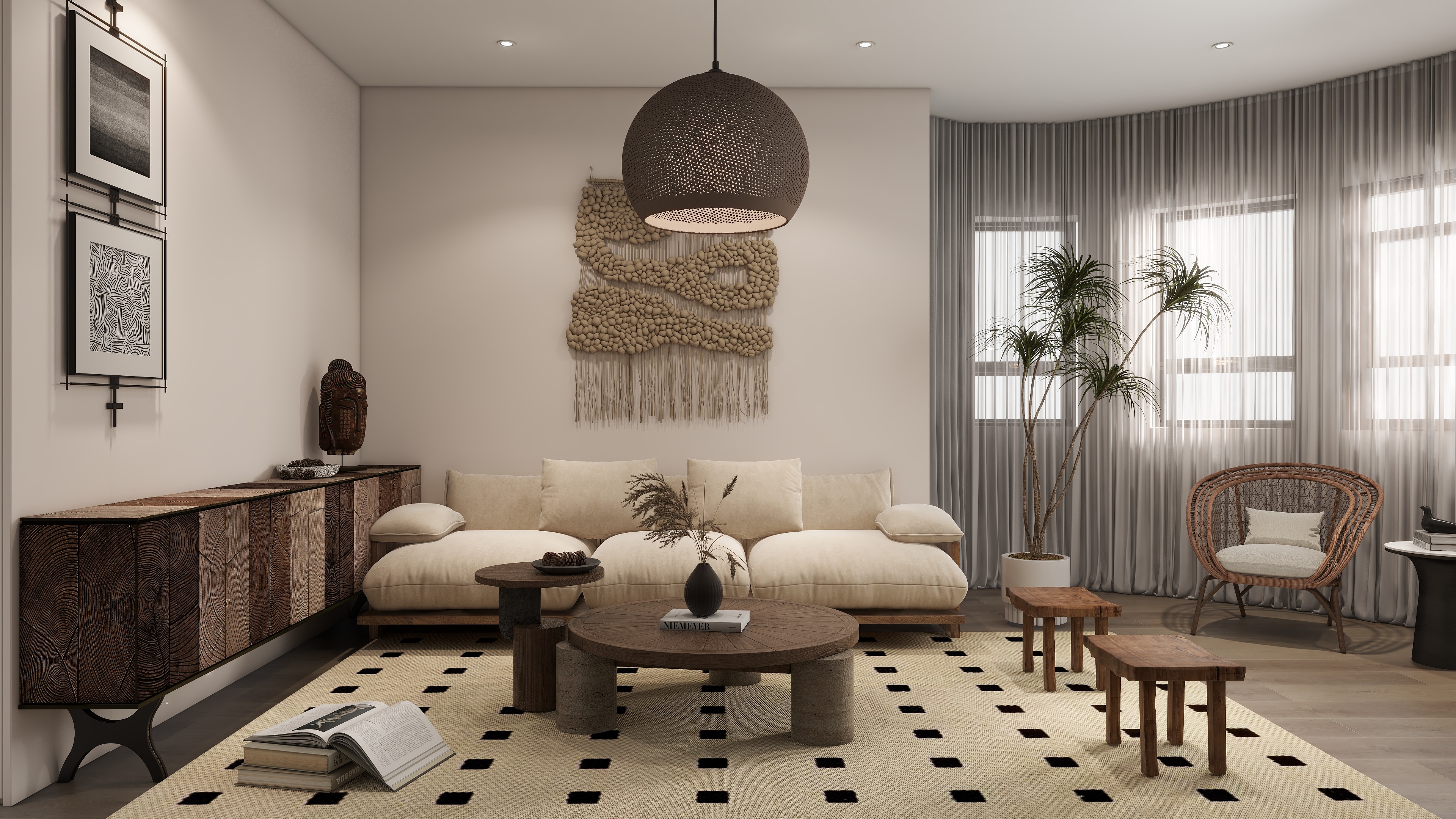 栓栓CBeI-100耀江文鼎苑-侘寂风装修效果图