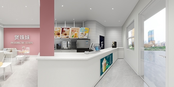 梵沐林Oo-奶茶店-装修设计方案