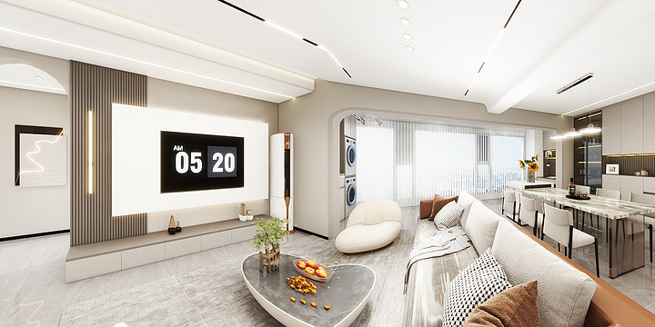 旭峰装饰-玥-十里春风6-401-装修设计方案