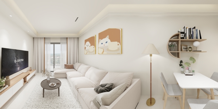 祥云丶-海德公园81㎡3室-装修设计方案