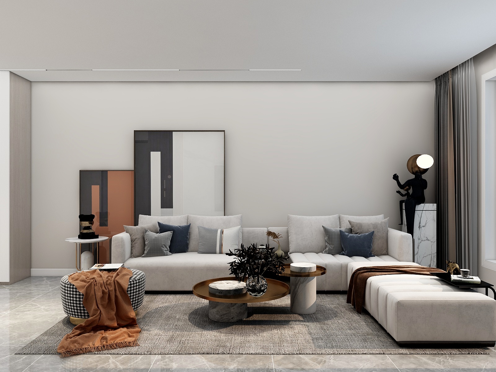 100元设计方案-无主灯现代轻奢风格装修效果图