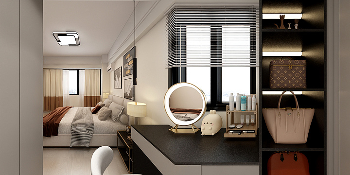 向冉-大汉14栋605小户型极简风-装修设计方案