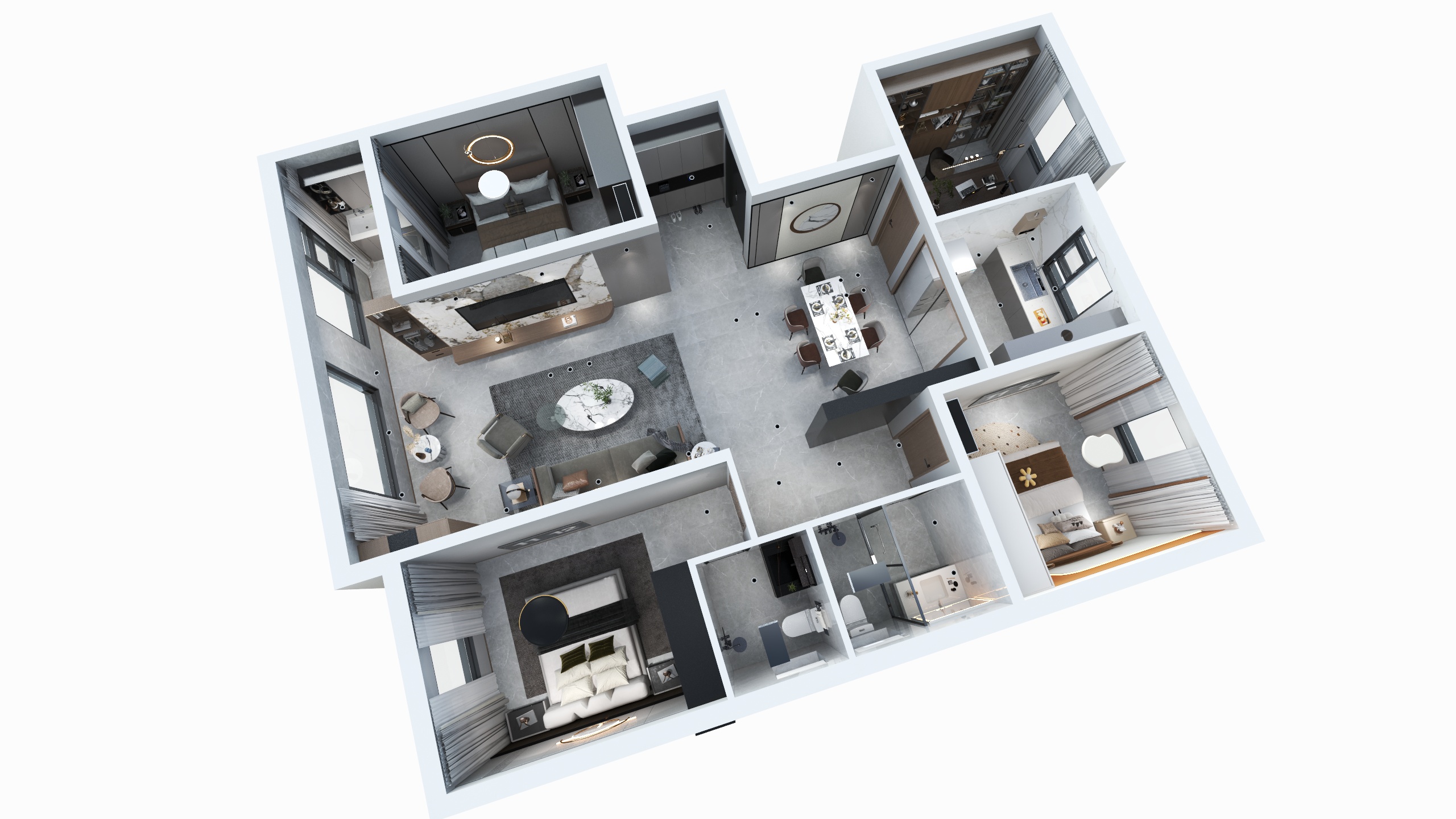 做设计的大海-金顿云第D户型 -装修设计方案