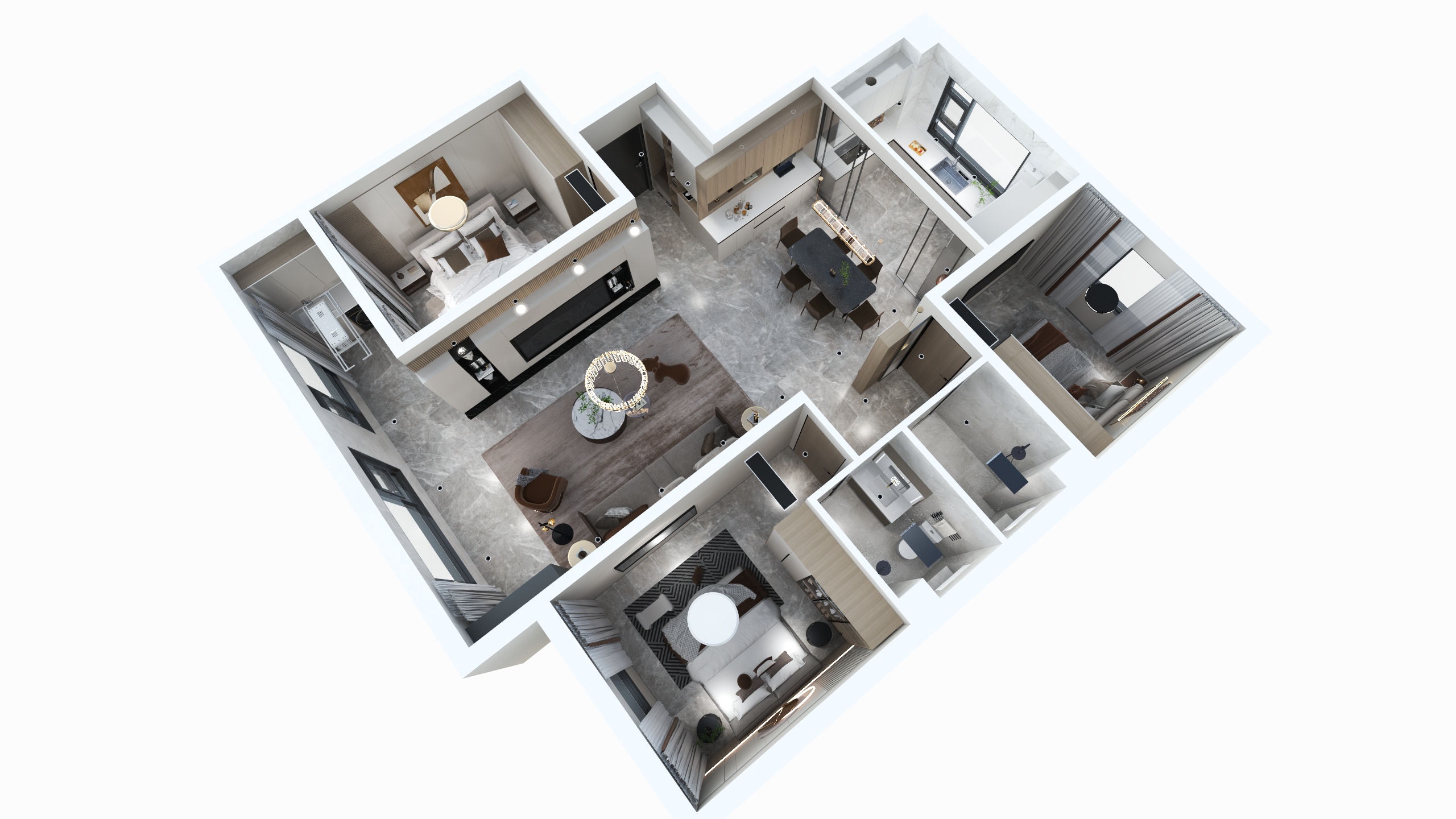 做设计的大海-金顿云第B户型-装修设计方案