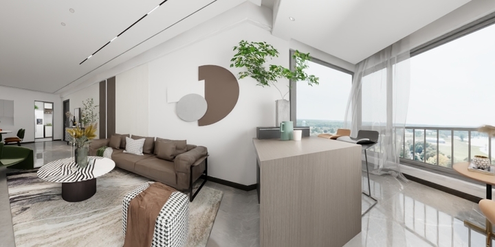 运城智尚照明-【静谧幽兰】三室两厅（合系列+皓悦-胡桃木+线型灯）-副本-装修设计方案