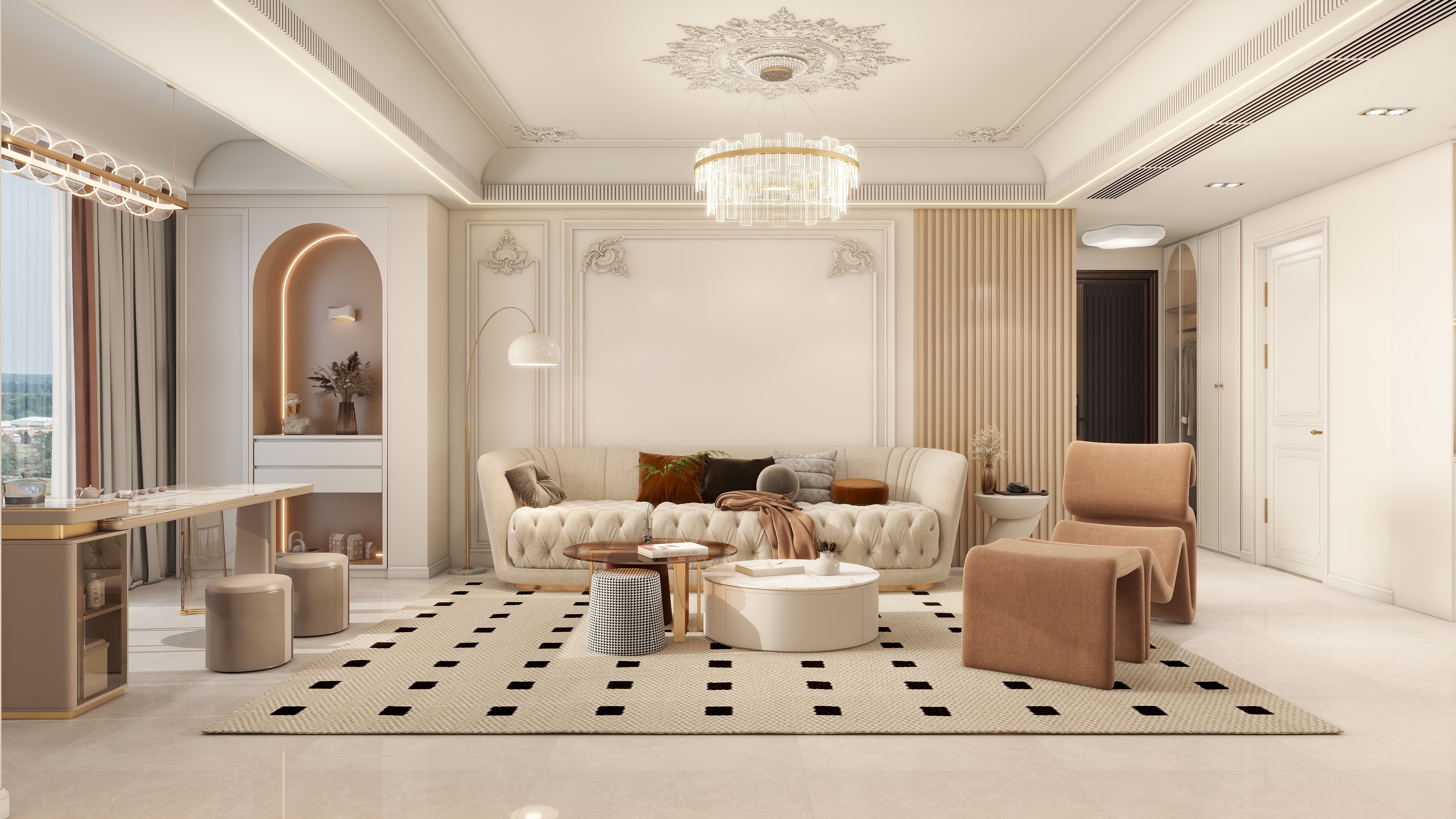 Orange桔桔-大平层-法式风格五居室-装修设计方案