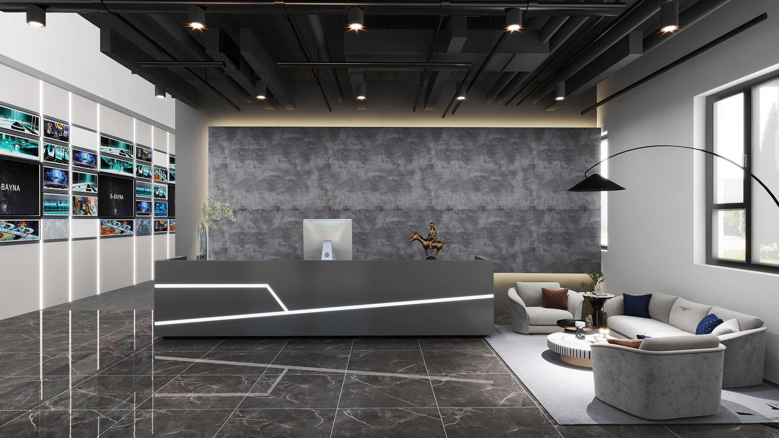 CW金-广州海珠区琶洲复式办公室-装修设计方案