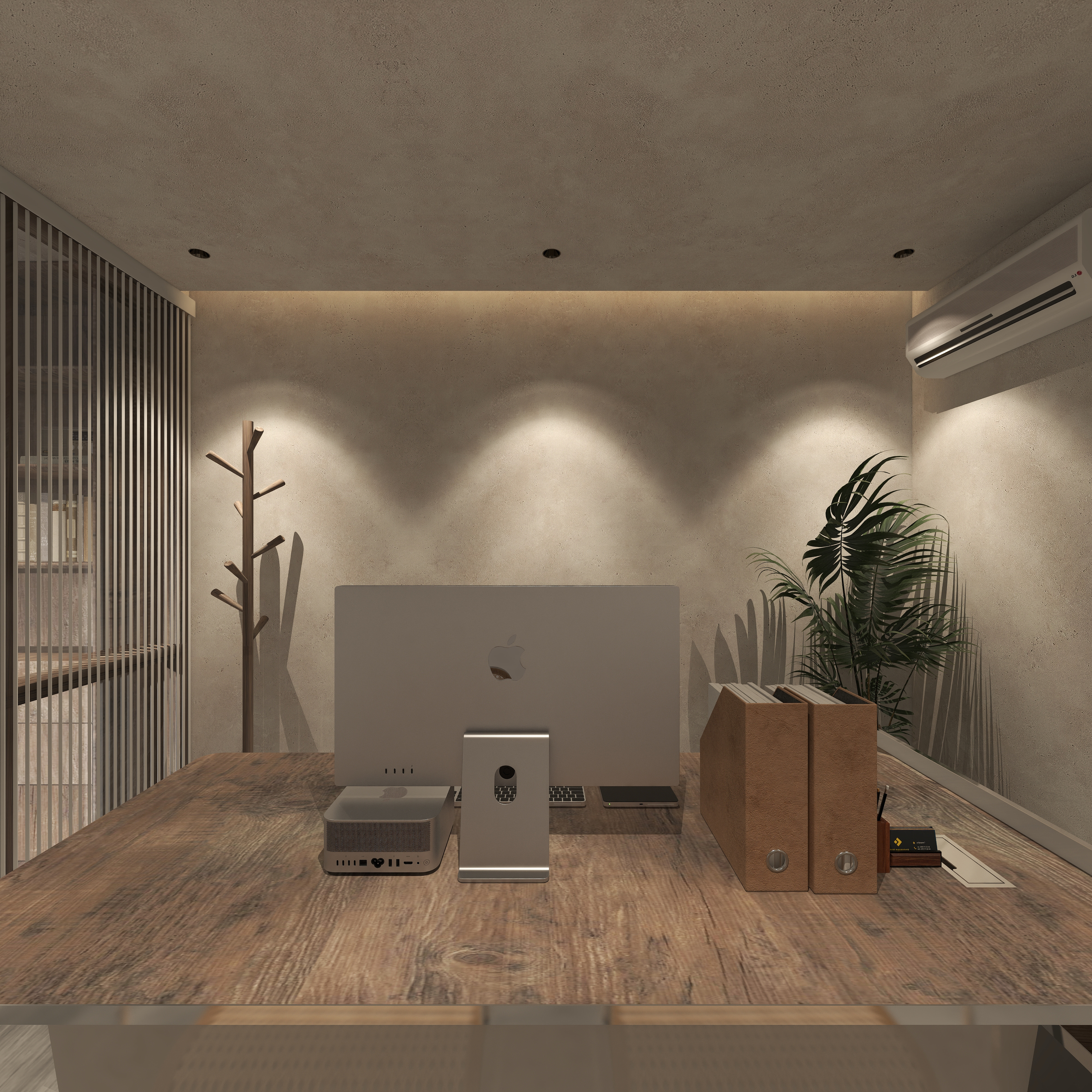 楚瑜设计-诧寂风混搭办公室二层财务室装修效果图第3张