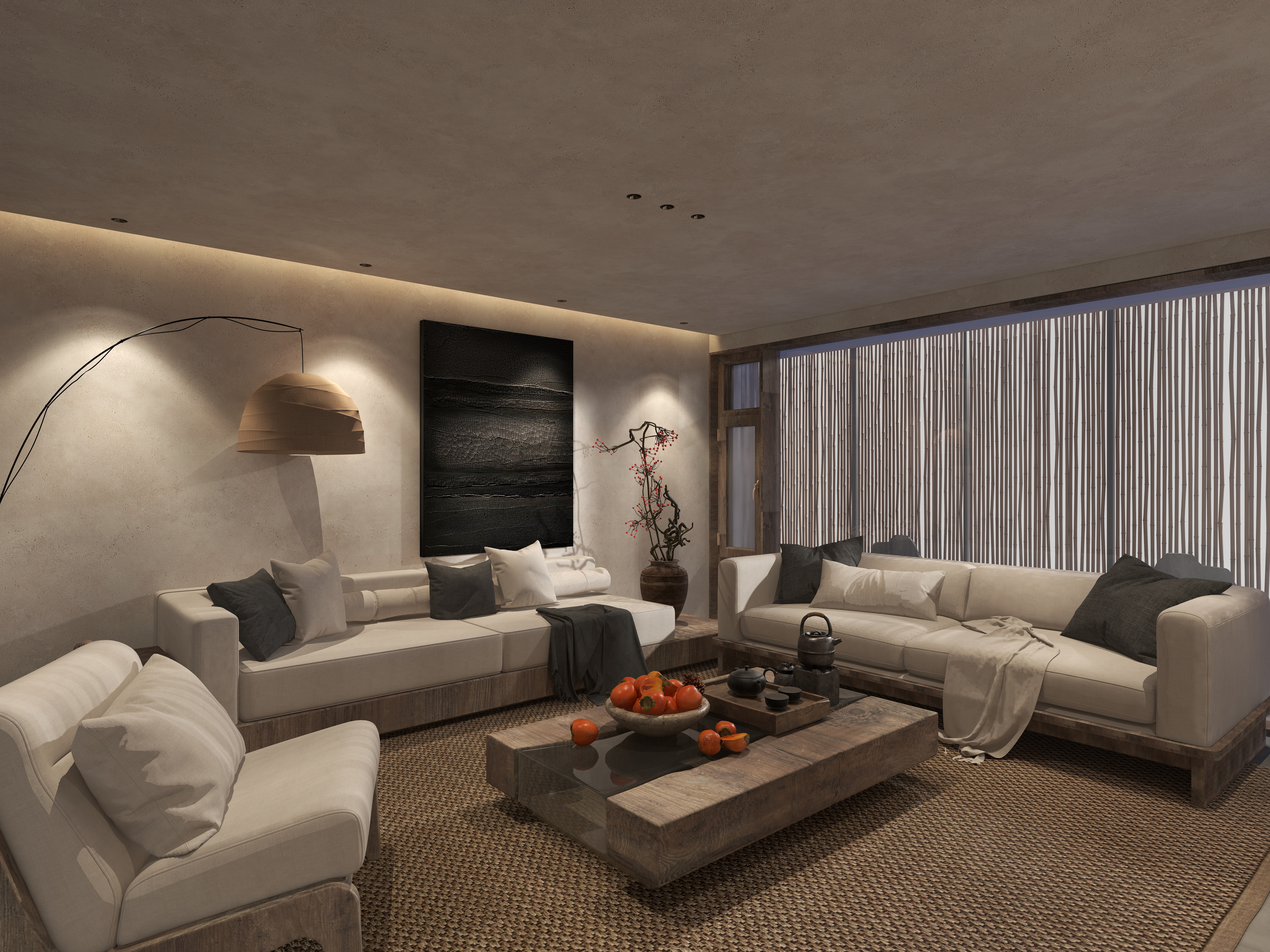 楚瑜设计-诧寂风混搭办公室二层boss办公室装修效果图第5张