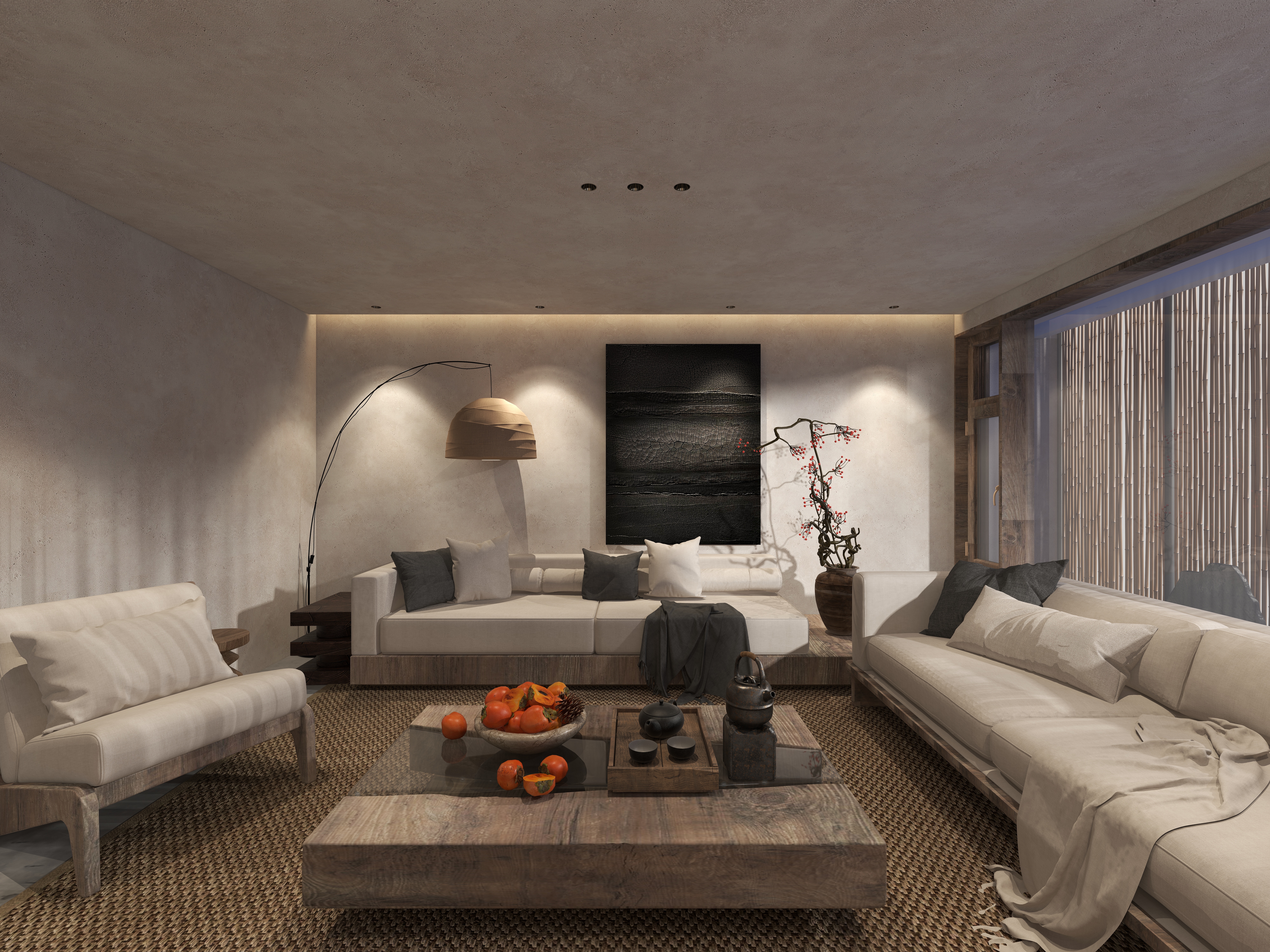 楚瑜设计-诧寂风混搭办公室二层boss办公室装修效果图第4张