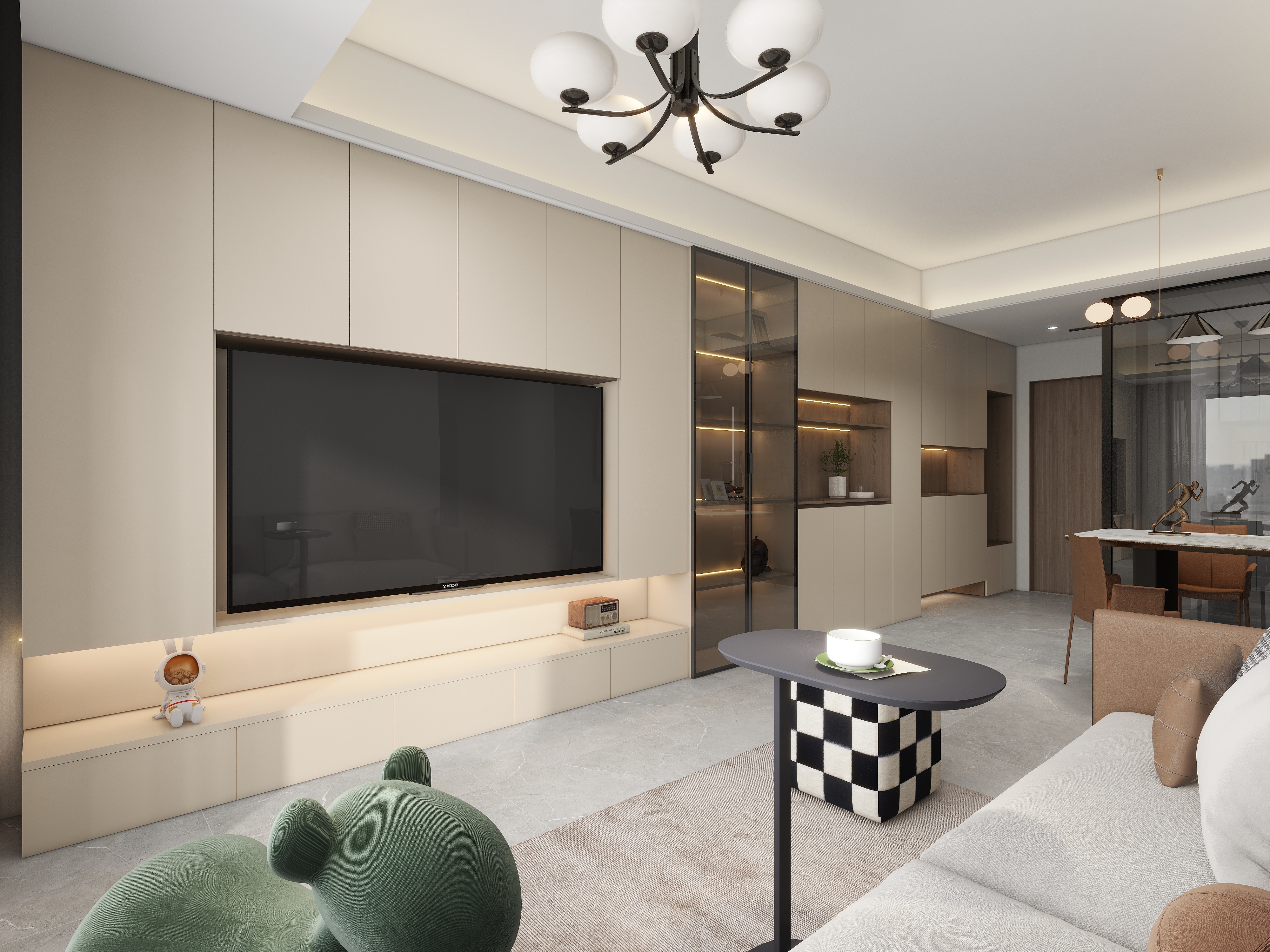 万万元-万科青藤公园89㎡3室-装修设计方案