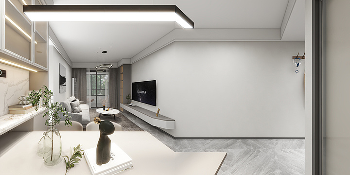 KaKa君设计-金碧路1388弄11号303室效果图-装修设计方案