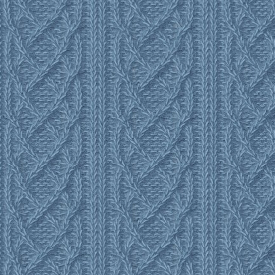 Knitted Wool Knitting Material 3D Model in Blue