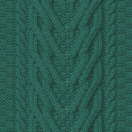 Knitted Wool Material 3D Model in Green