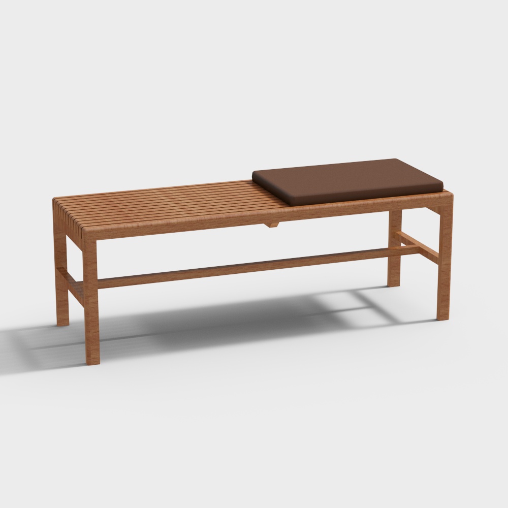 BassamFellows-Slat Bench3D模型
