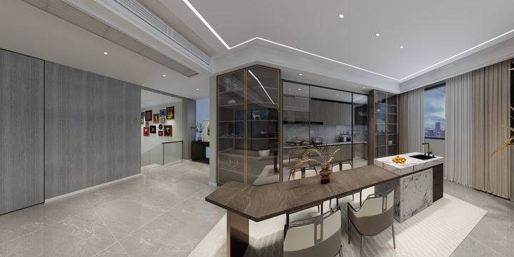 居第设计-星奥首府朱哥二楼效果图制作-装修设计方案