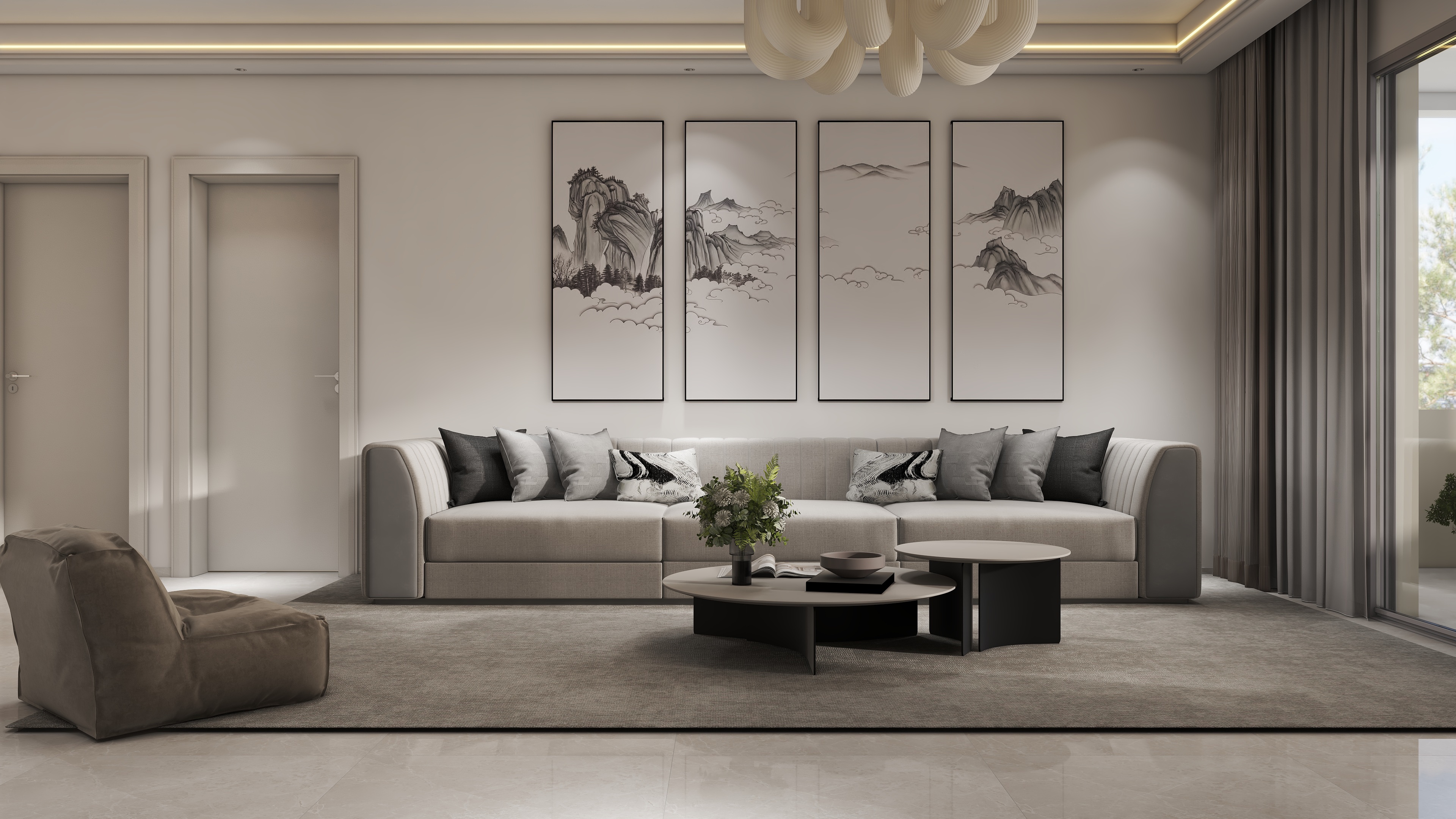 小胡设计-清河三层别墅装修效果图