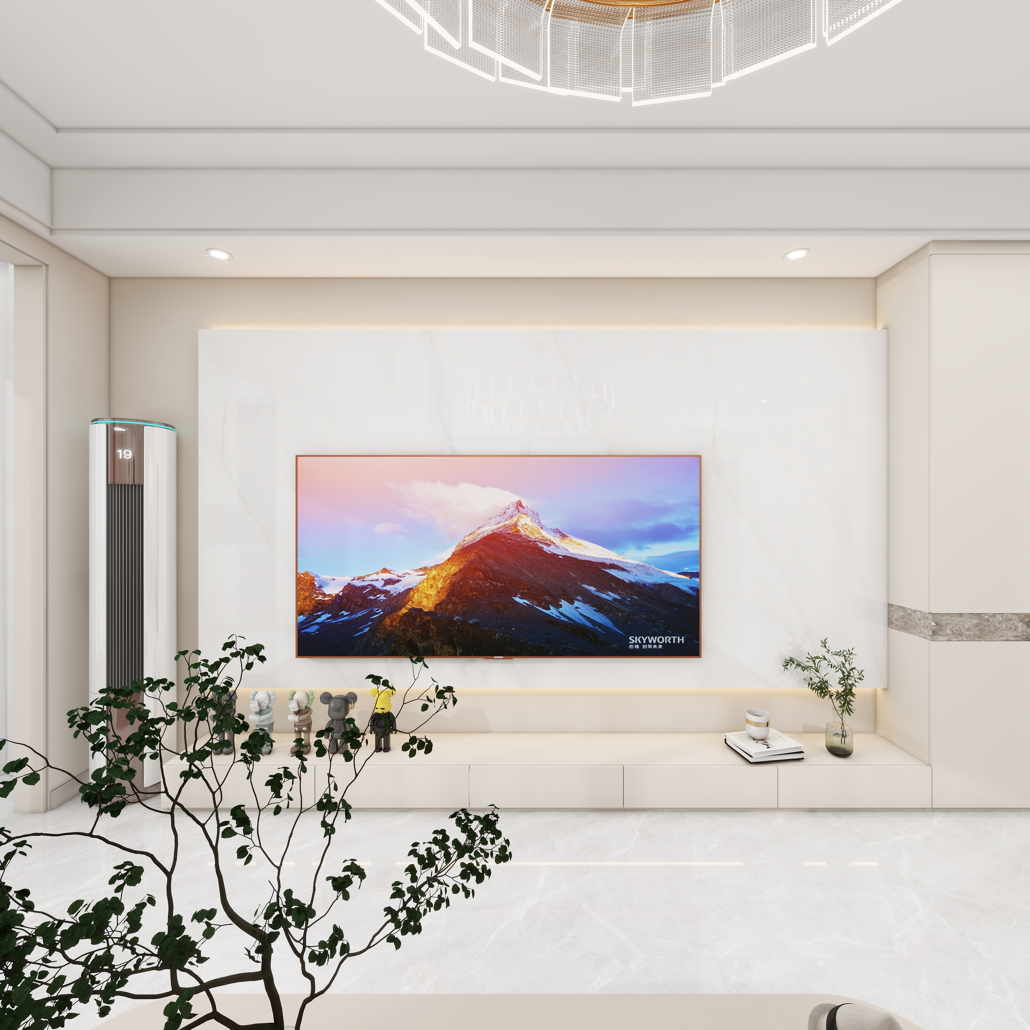 壹诺设计工作室-114㎡3室-现代简约 一层客餐厅装修效果图第4张