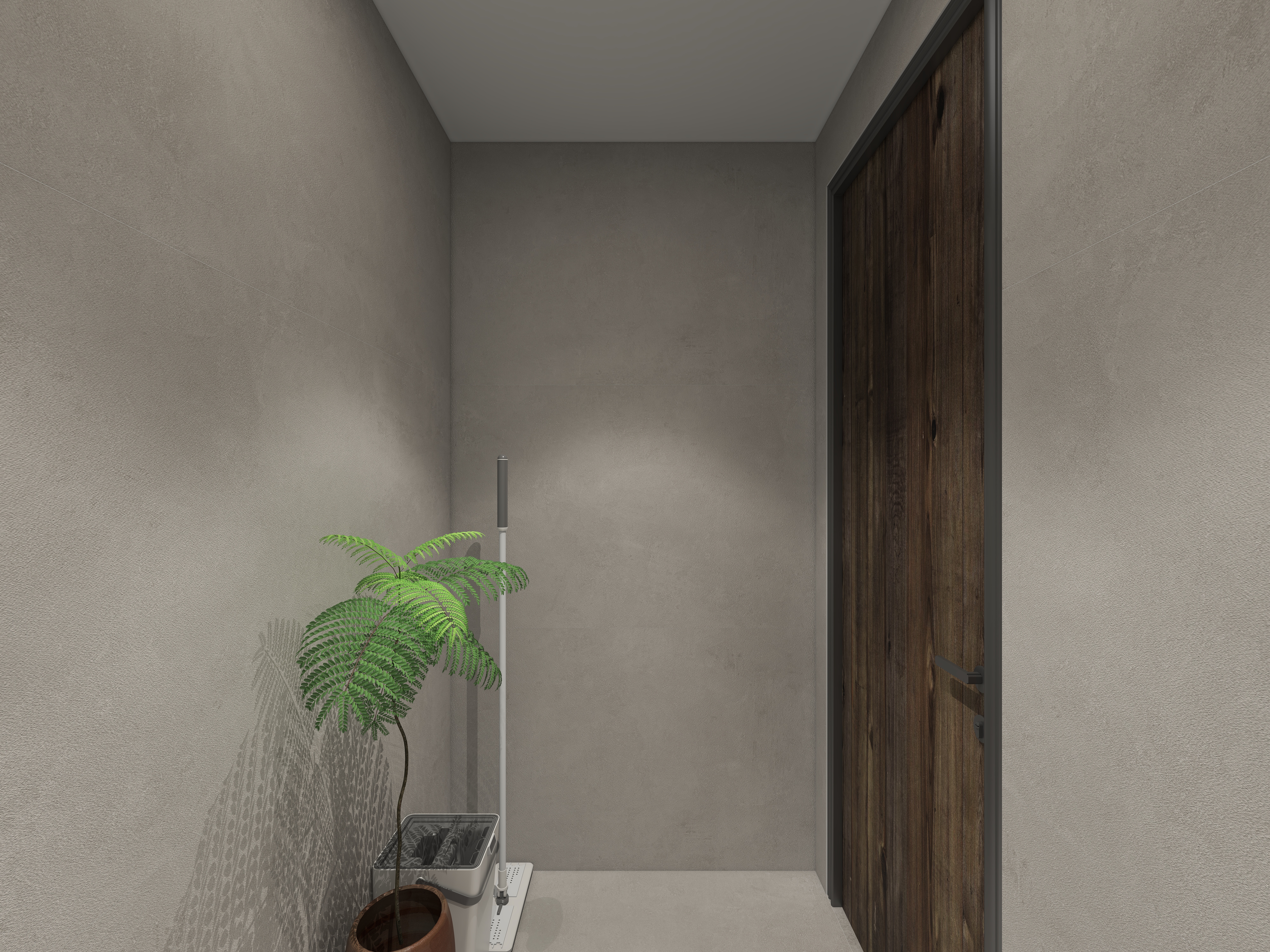 楚瑜设计-诧寂风混搭办公室一层卫生间B装修效果图第2张