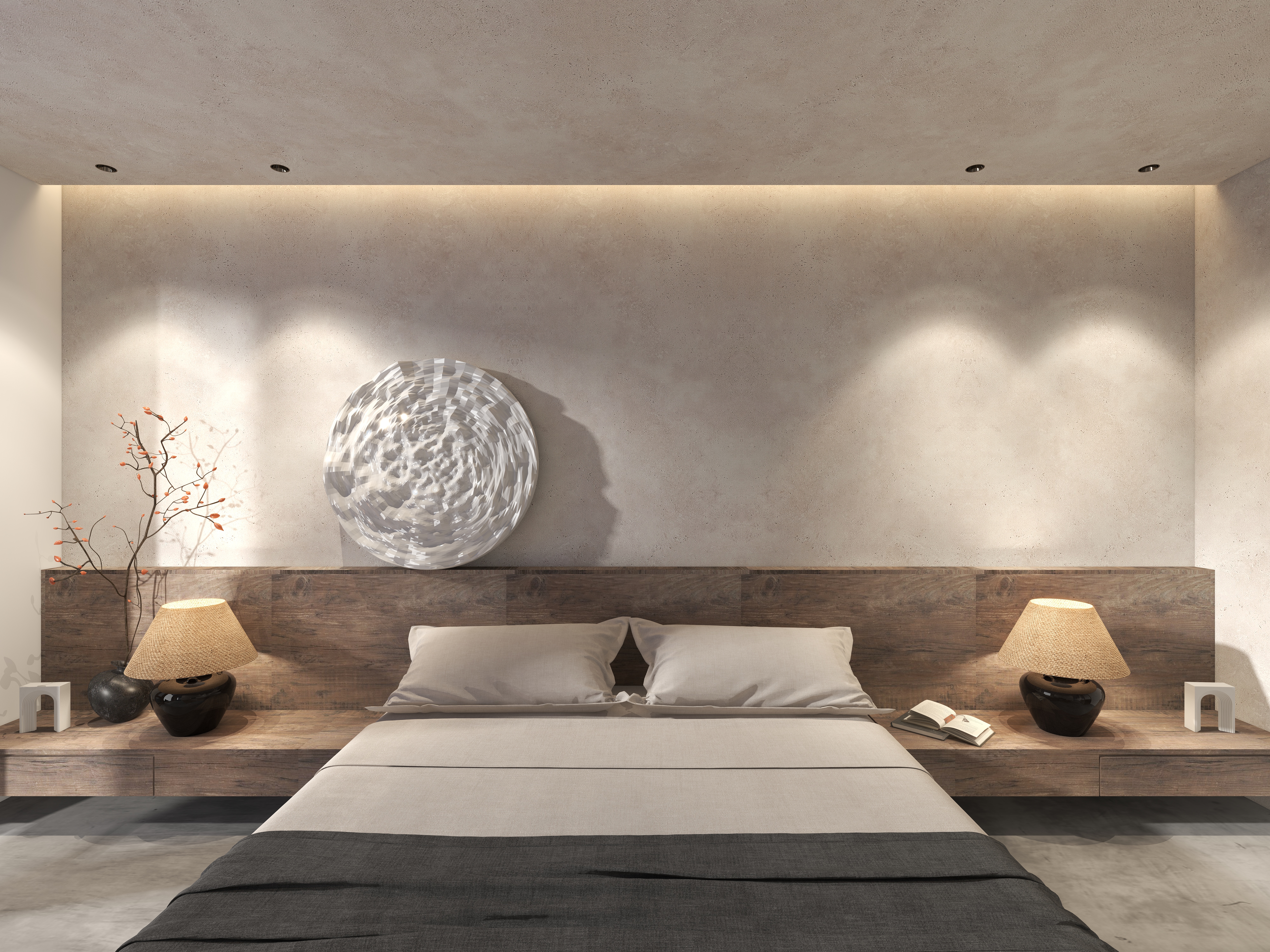 楚瑜设计-诧寂风混搭办公室二层休息室装修效果图第2张