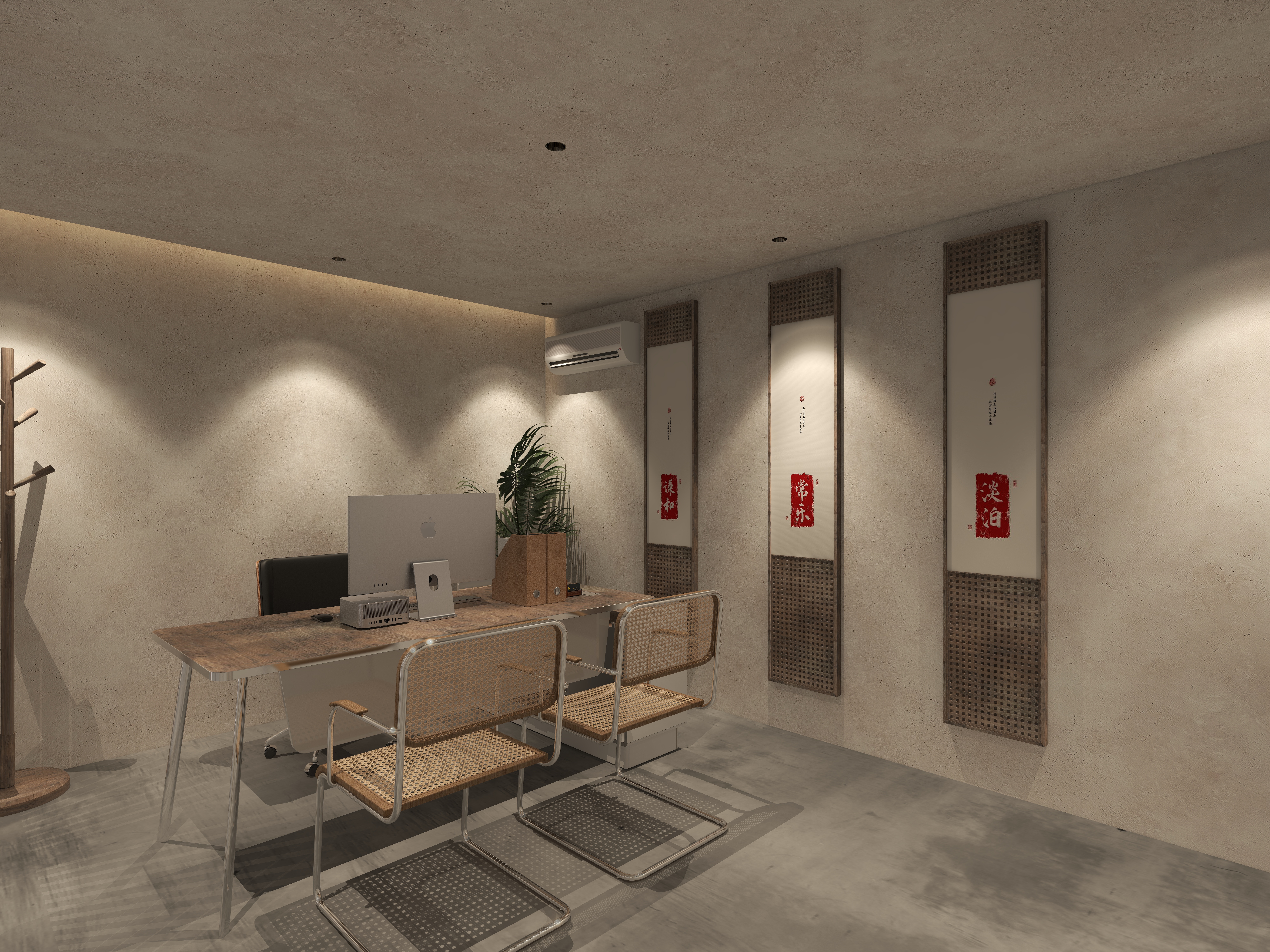 楚瑜设计-诧寂风混搭办公室二层财务室装修效果图第1张
