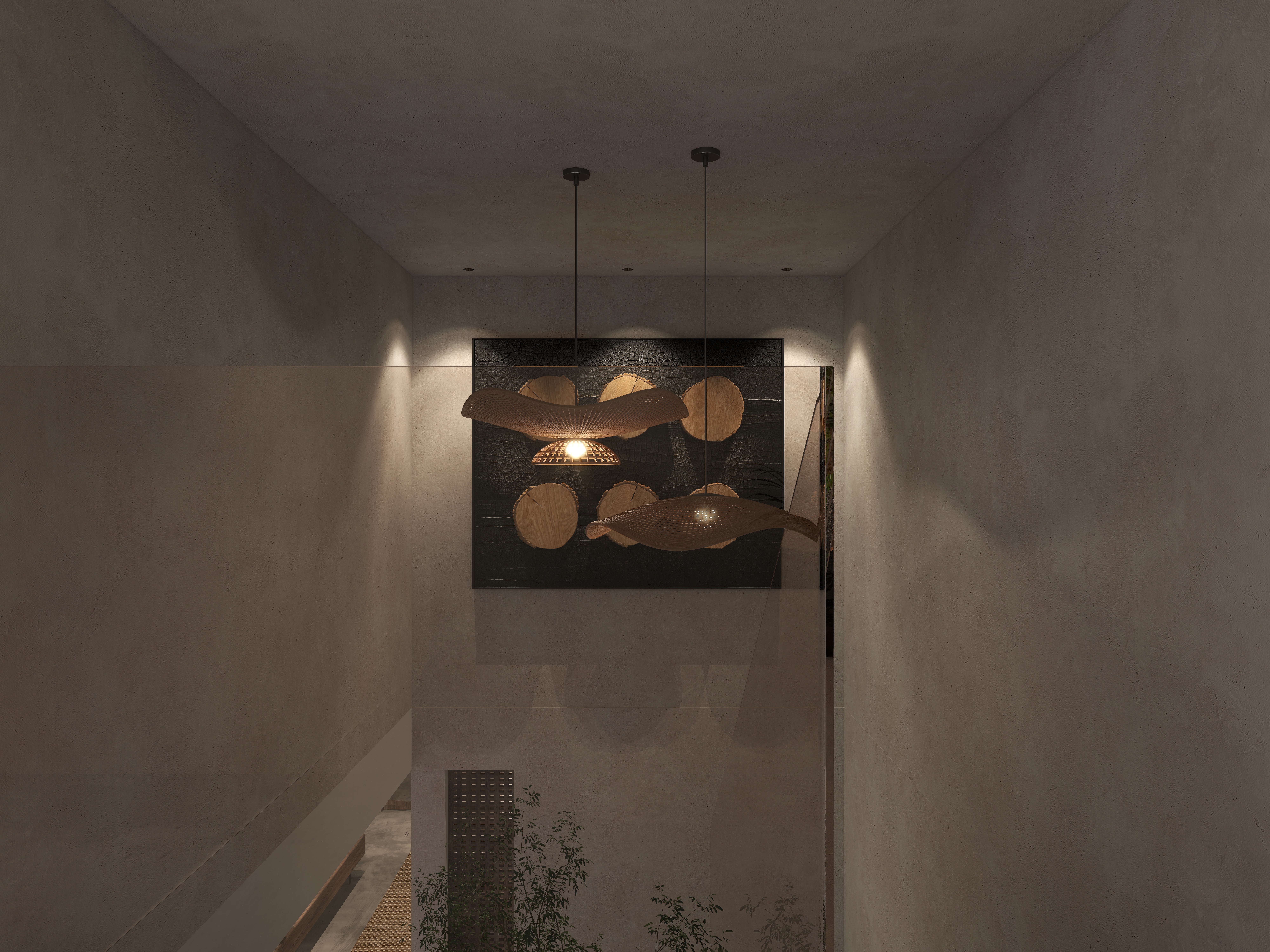 楚瑜设计-诧寂风混搭办公室二层办公区装修效果图第3张