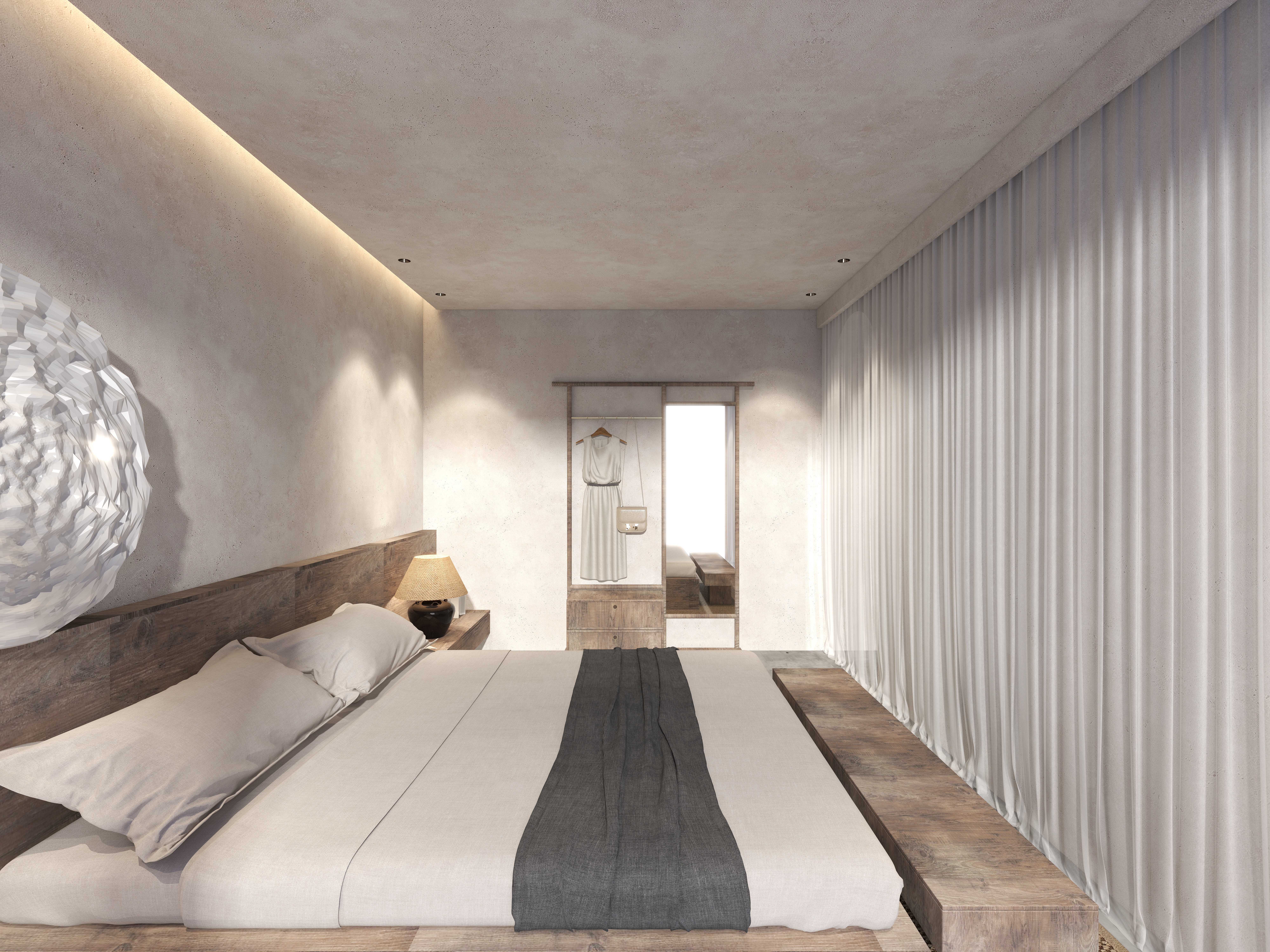 楚瑜设计-诧寂风混搭办公室二层休息室装修效果图第1张