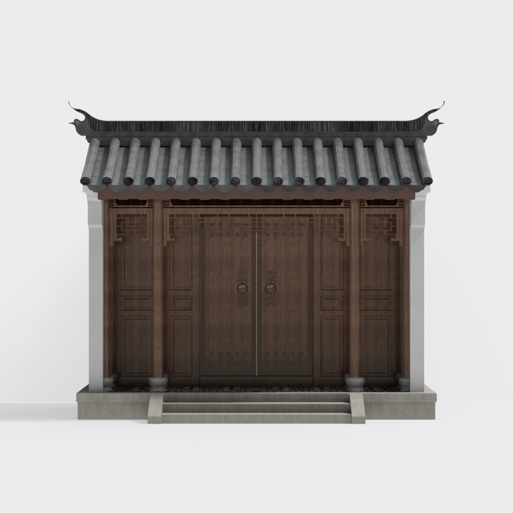 庭院门头-0073D模型