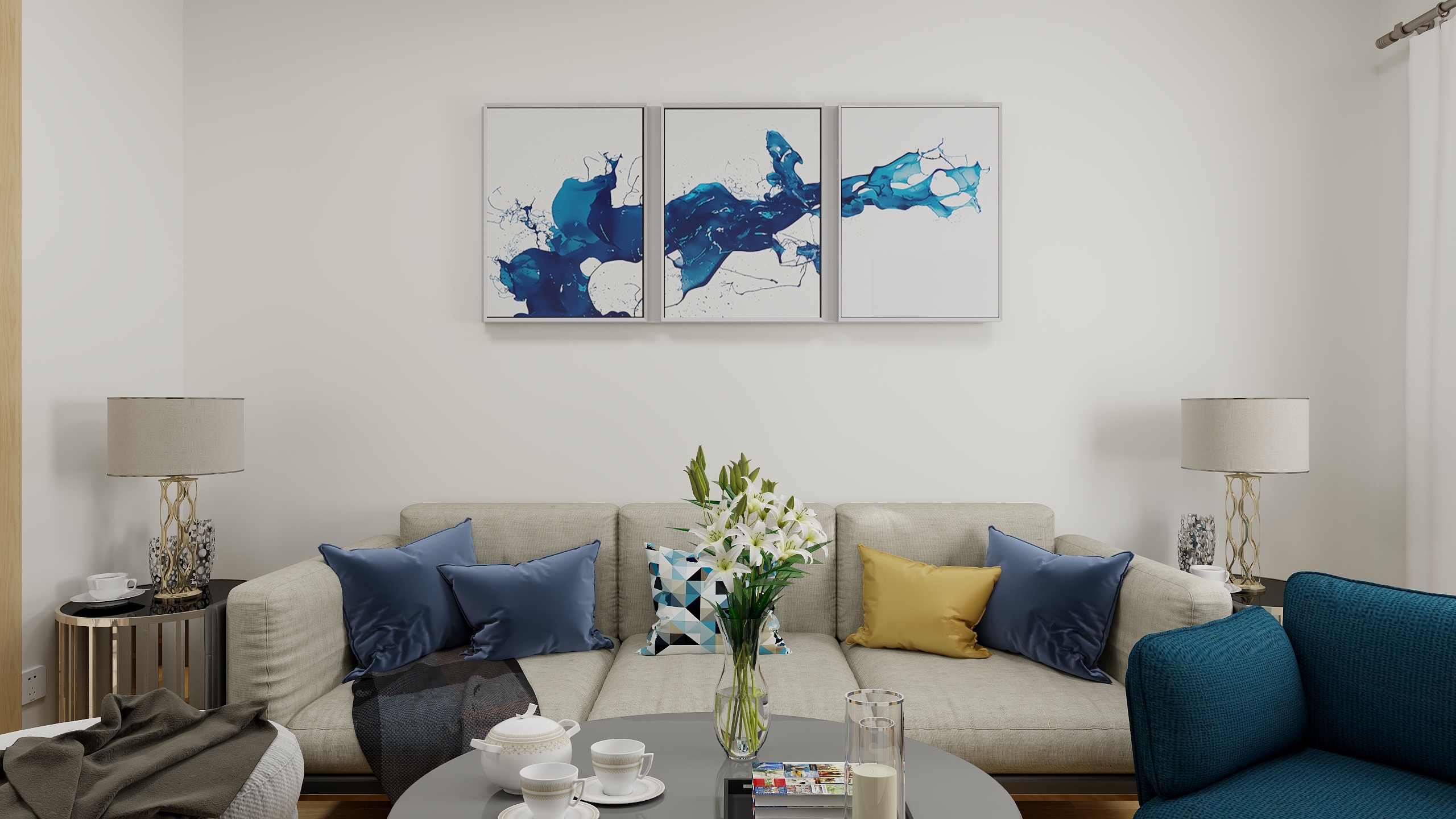 刘振-商城路268号院现代简约98㎡3室装修效果图