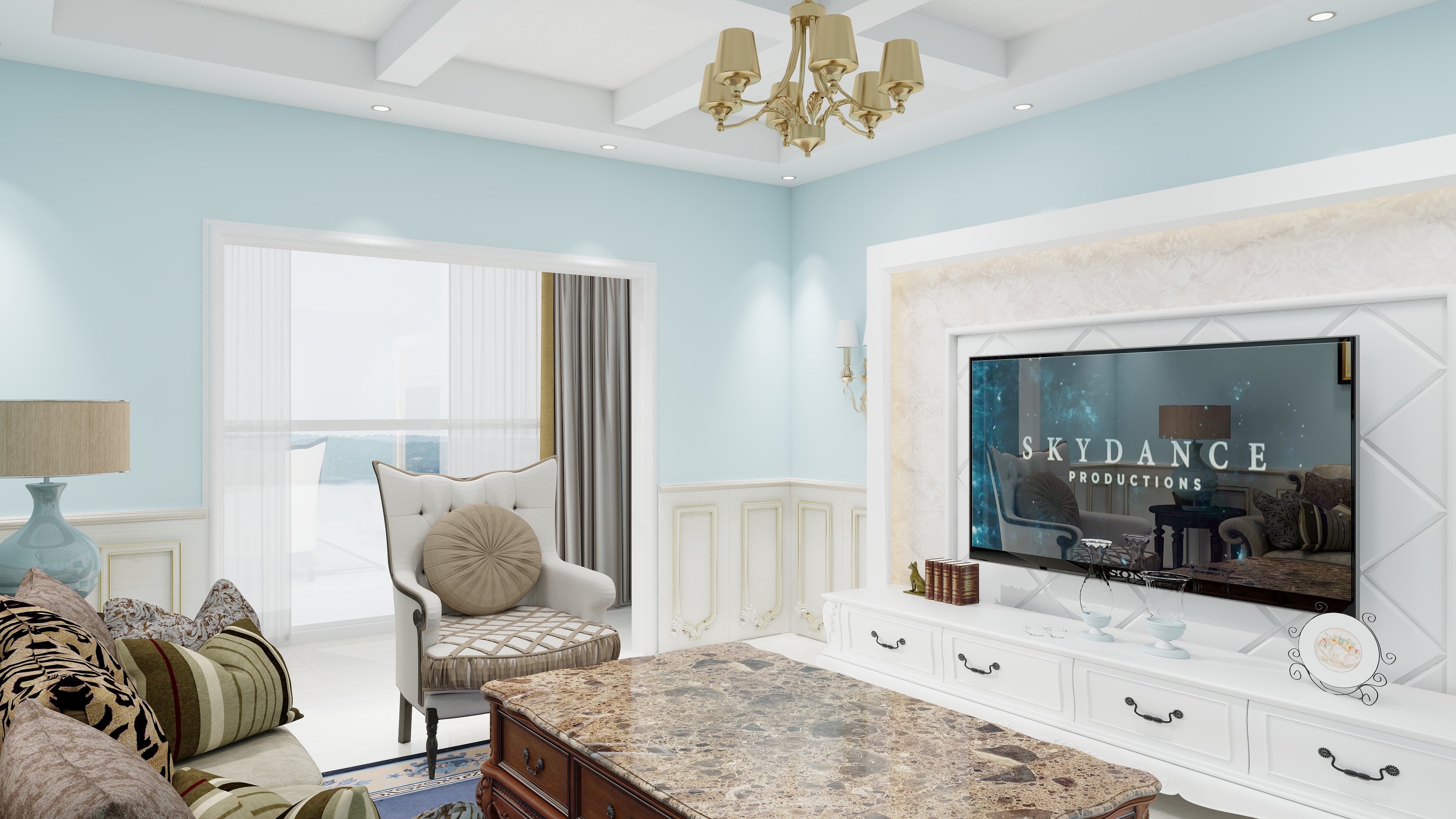 江西大学专业设计师戈文俊-美式-装修设计方案