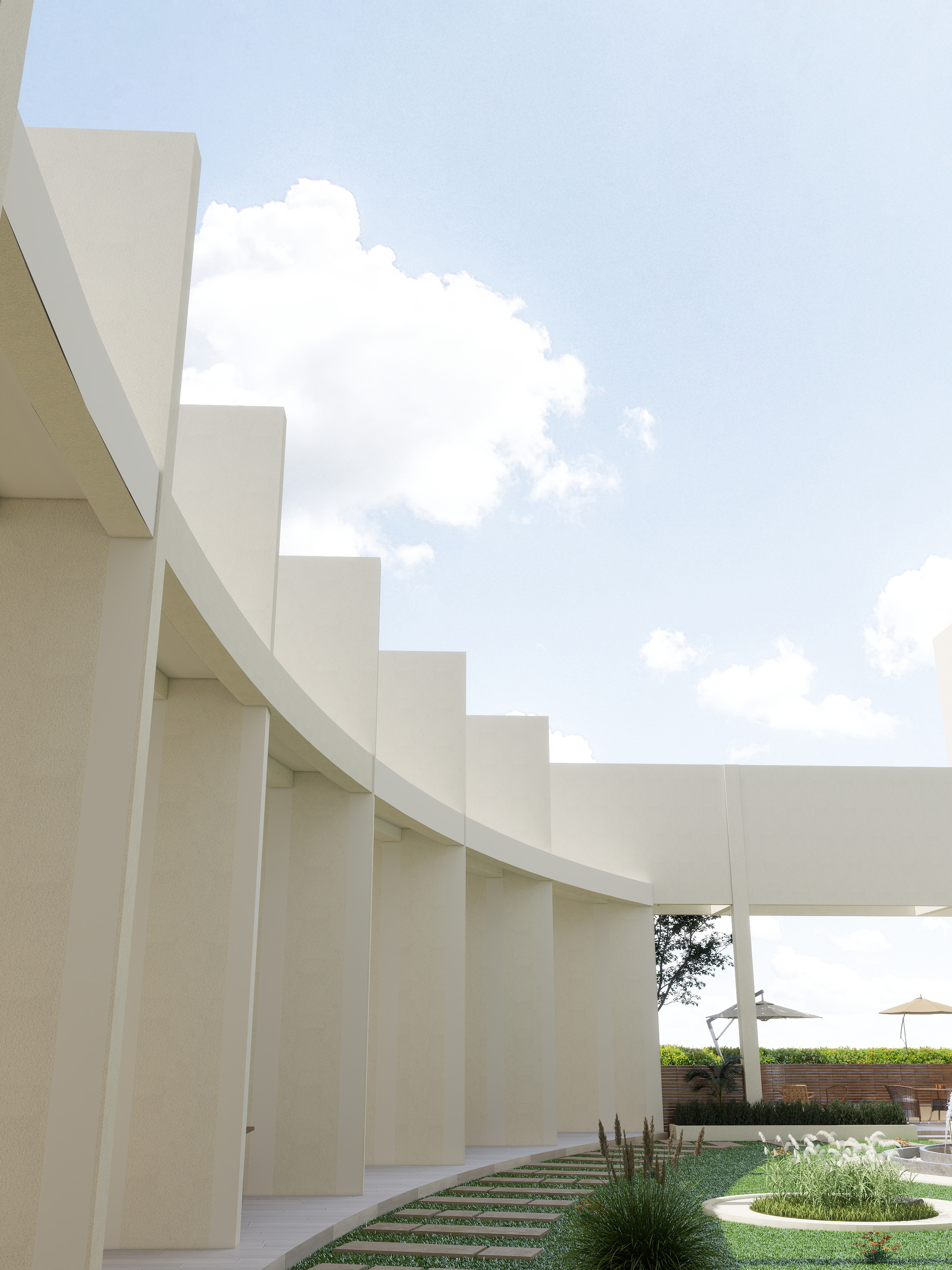 白云朵的味道-写字楼顶层露台-装修设计方案