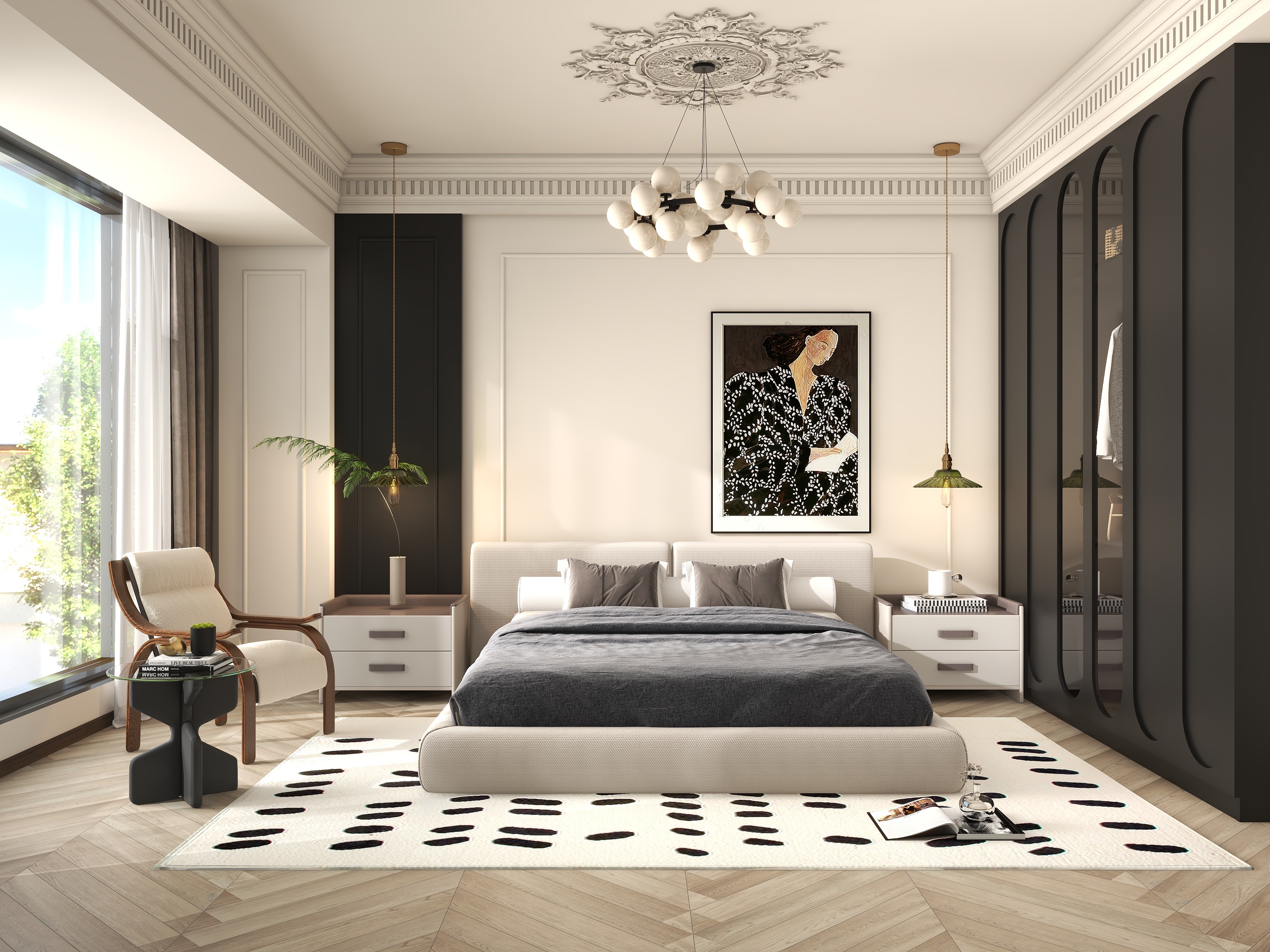 设计师-00001-中古卧室 -装修设计方案